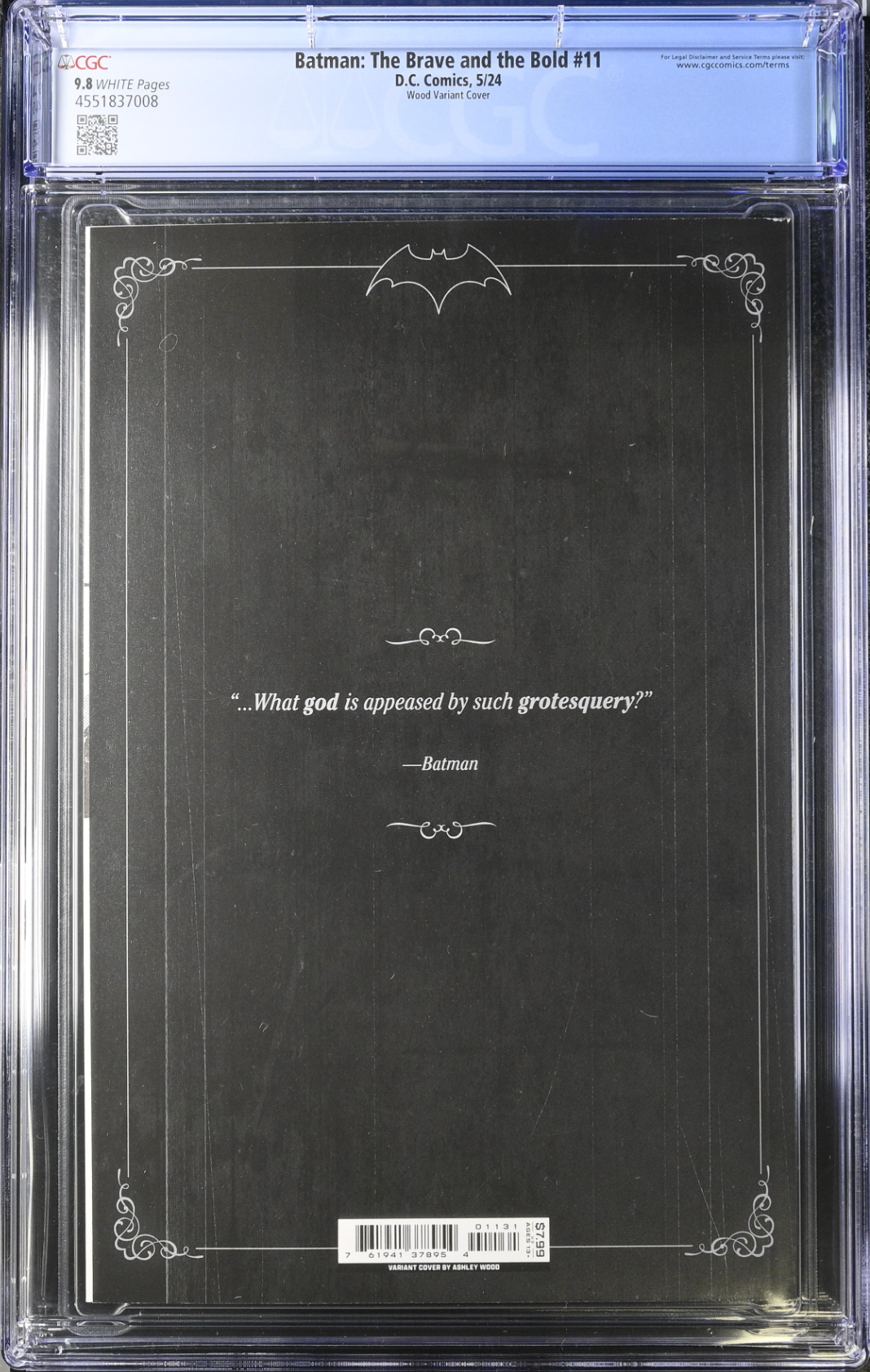 Batman: The Brave and the Bold #11 Wood Variant CGC 9.8