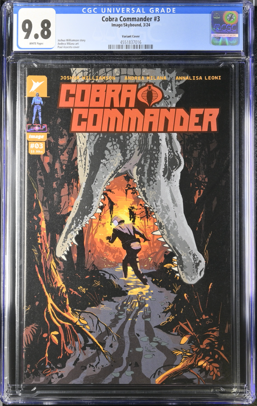 Cobra Commander #3 - Cover B - Azaceta Variant CGC 9.8