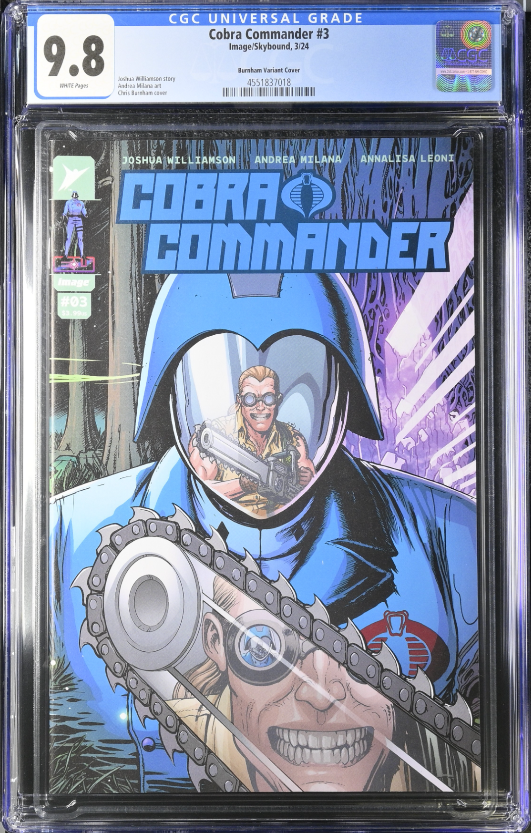 Cobra Commander #3 - Cover C - Burnham 1:10 Retailer Incentive Variant CGC 9.8