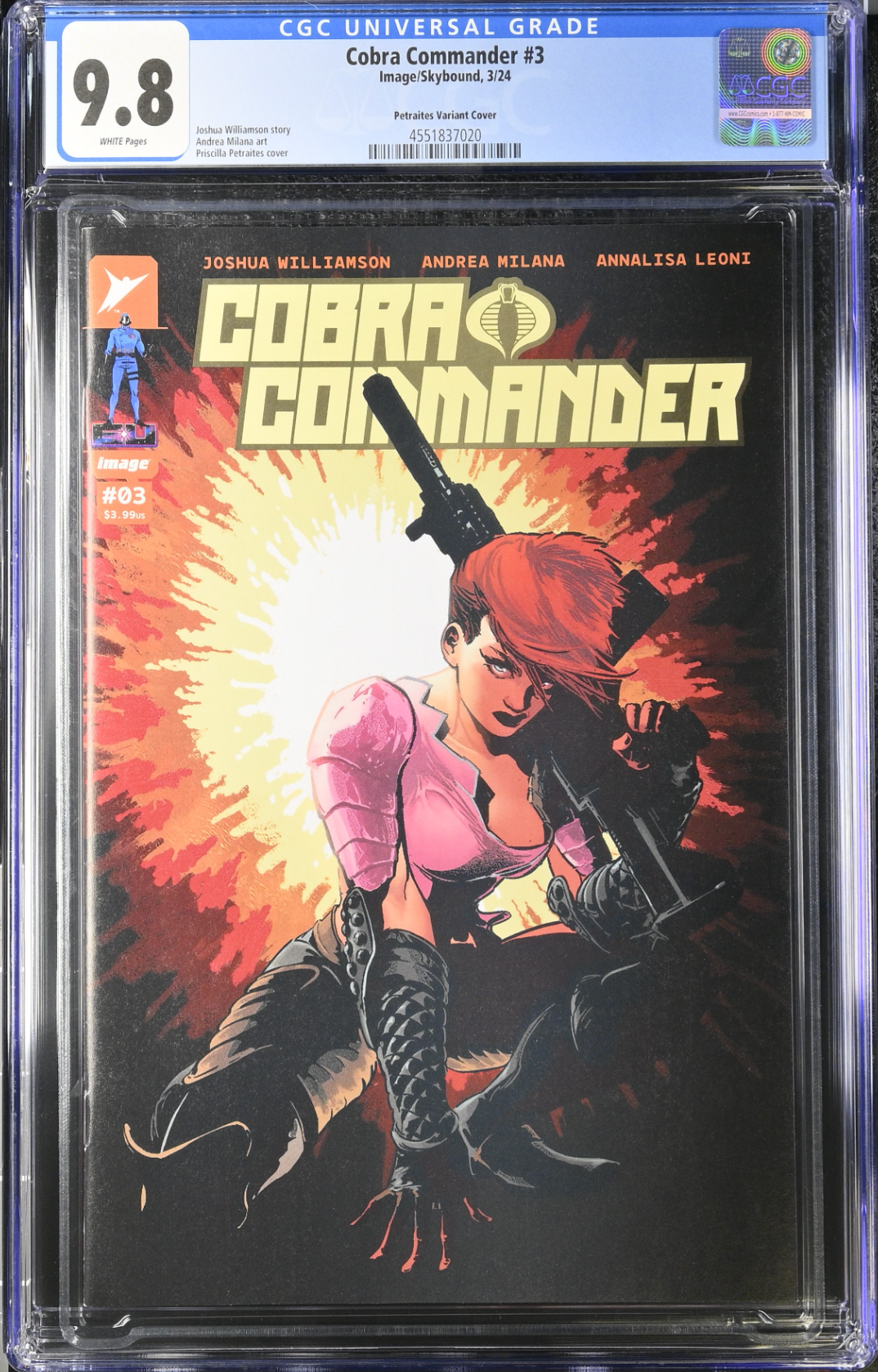 Cobra Commander #3 - Cover D - Petraites 1:25 Retailer Incentive Variant CGC 9.8