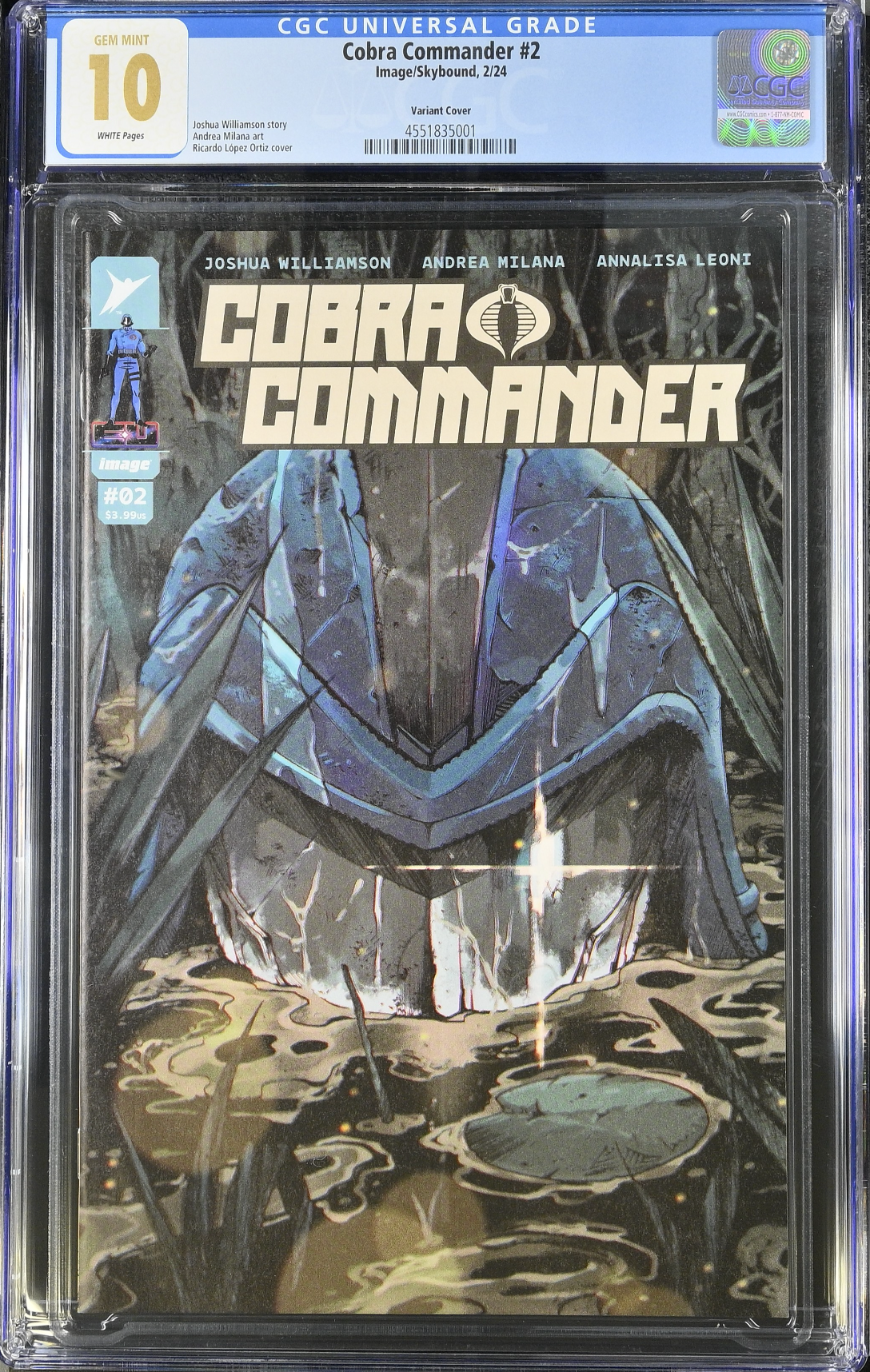 Cobra Commander #2 - Cover B - Ortiz Variant CGC 10