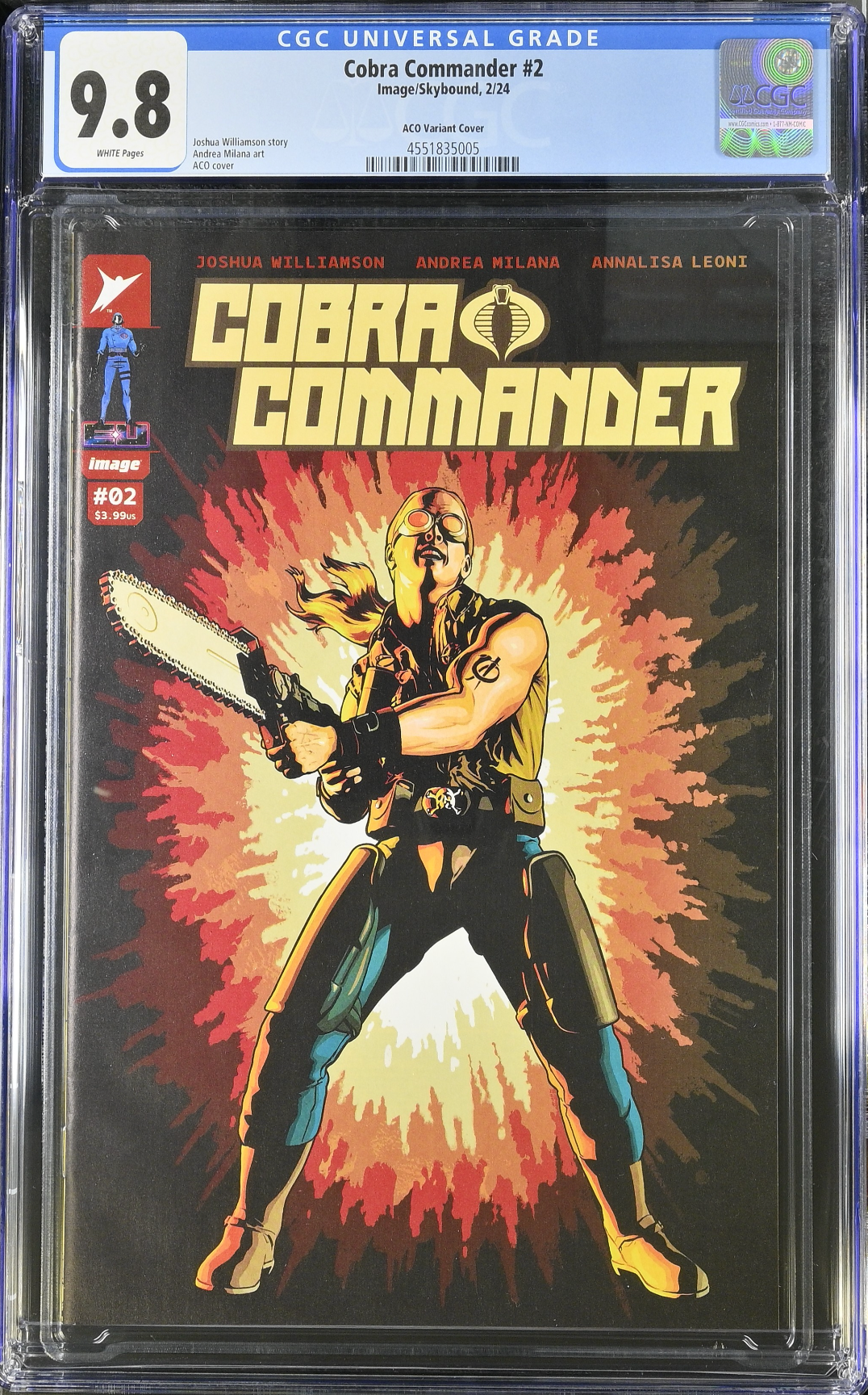 Cobra Commander #2 - Cover D - Aco 1:25 Retailer Incentive Variant CGC 9.8