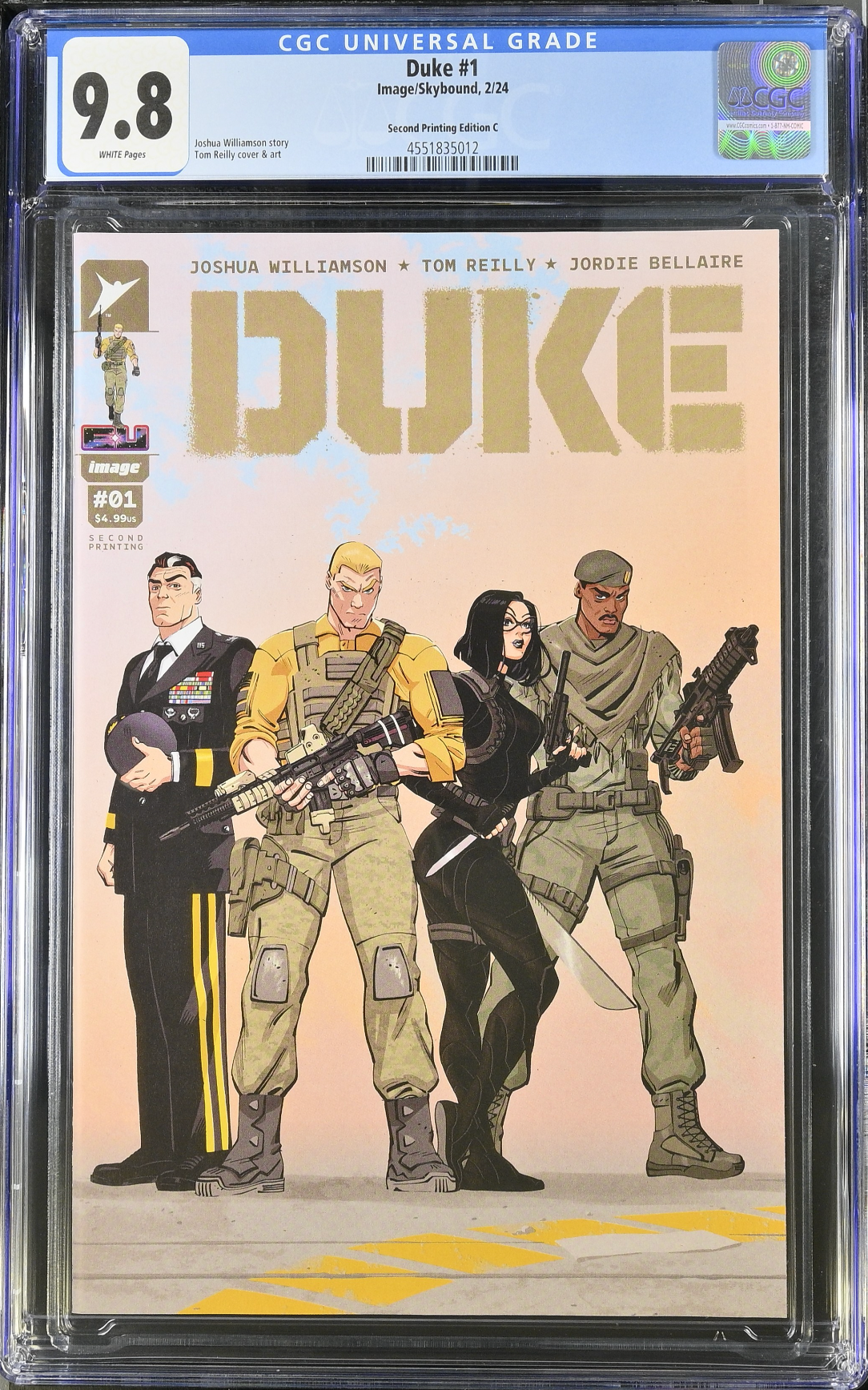 Duke #1 Second Printing - Cover C - Reilly CGC 9.8