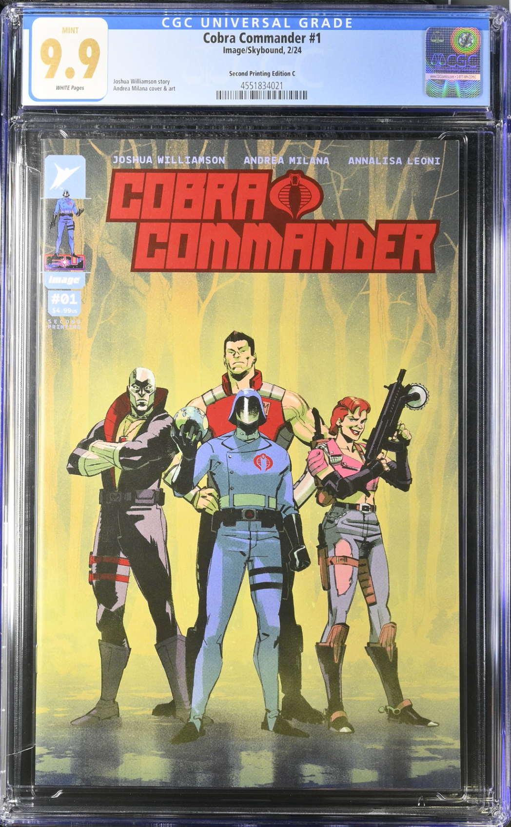 Cobra Commander #1 Second Printing Howard Variant C CGC 9.9