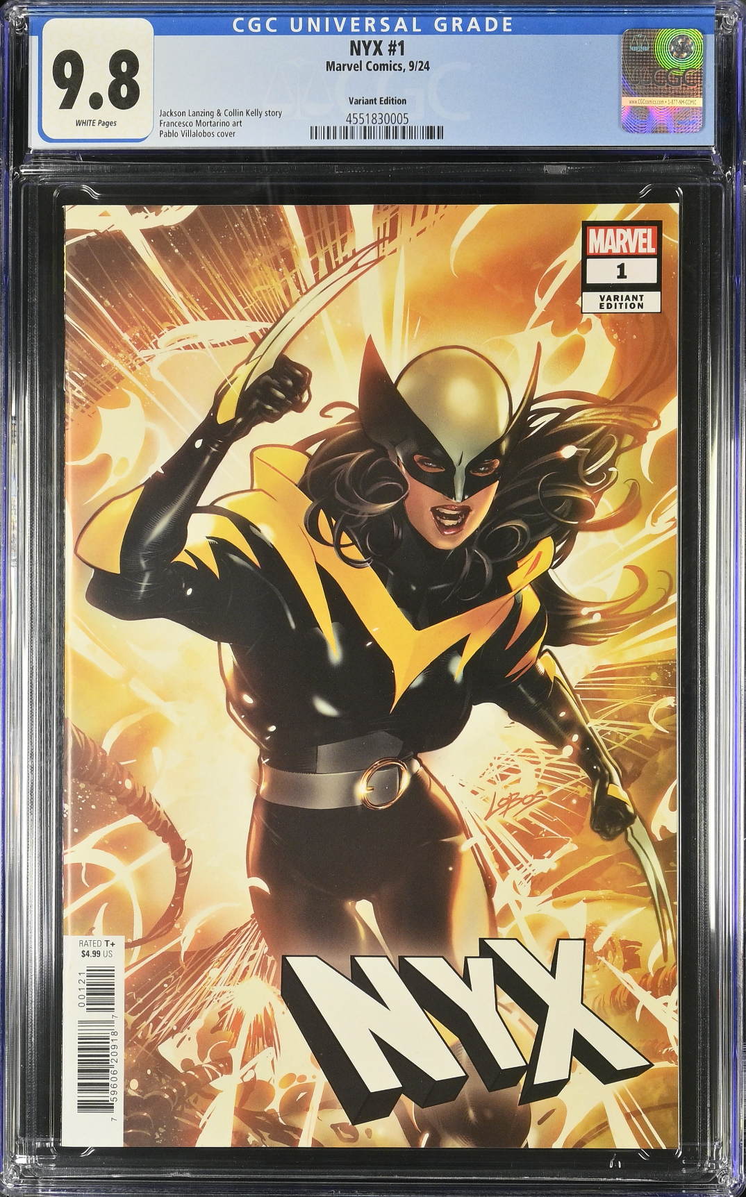 NYX #1 Villalobos Variant CGC 9.8