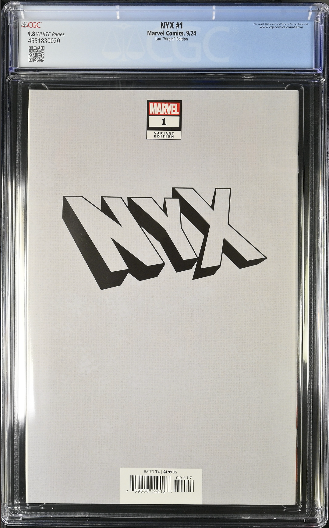 NYX #1 Artgerm 1:100 Virgin Retailer Incentive Variant CGC 9.8