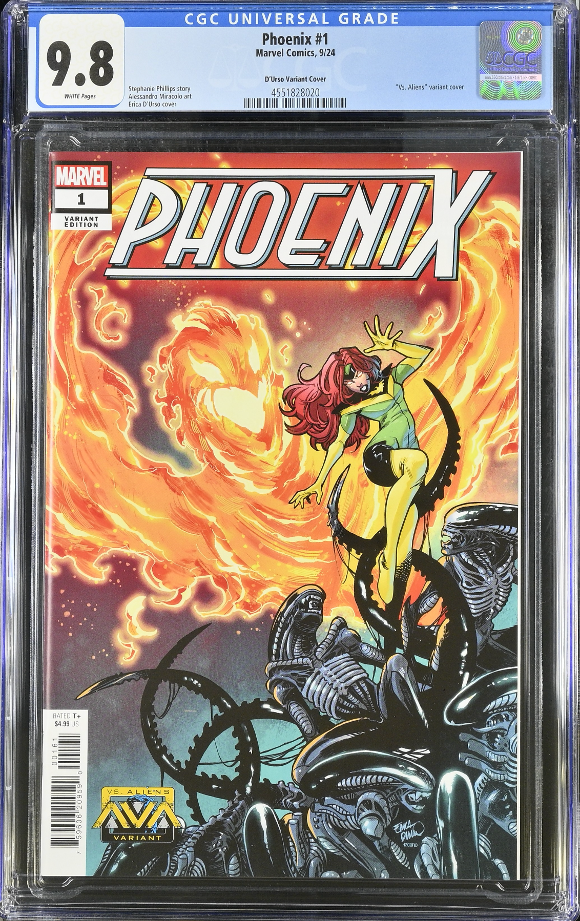 Phoenix #1 D'Urso Marvel vs. Alien Variant CGC 9.8