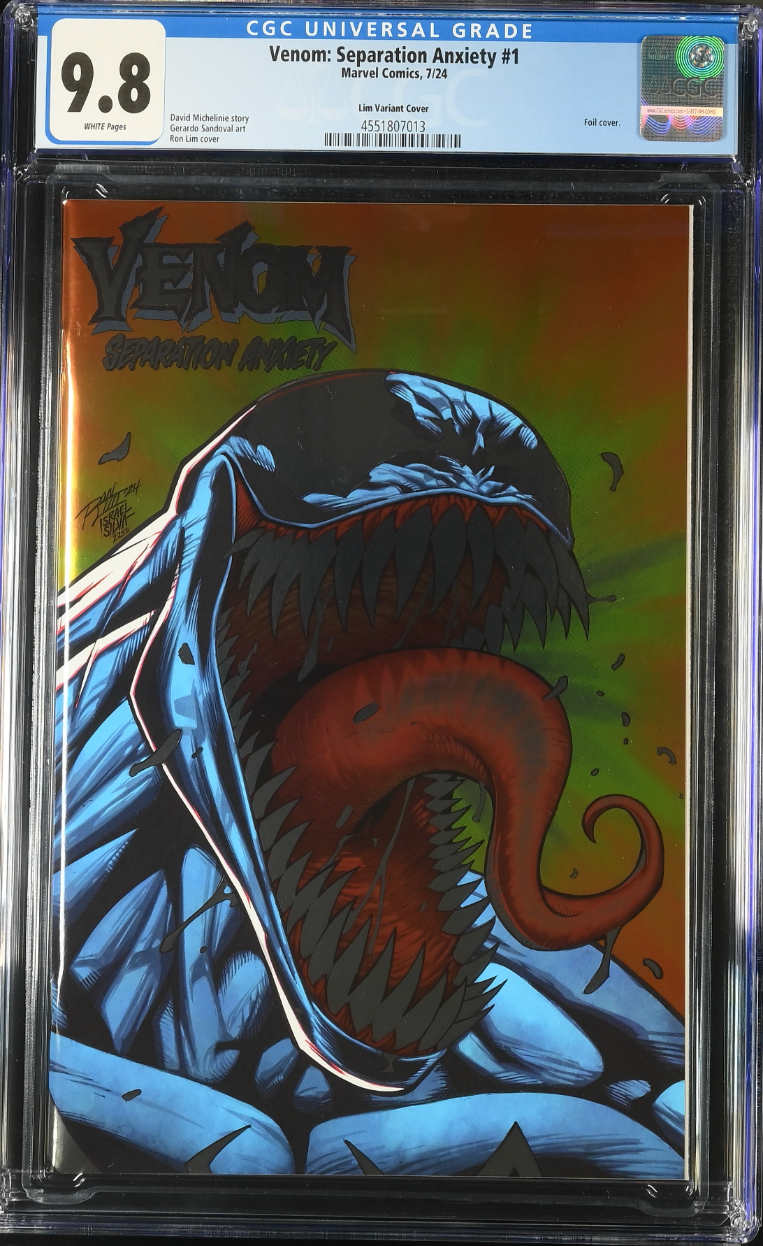 Venom: Separation Anxiety #1 Lim Foil Variant CGC 9.8