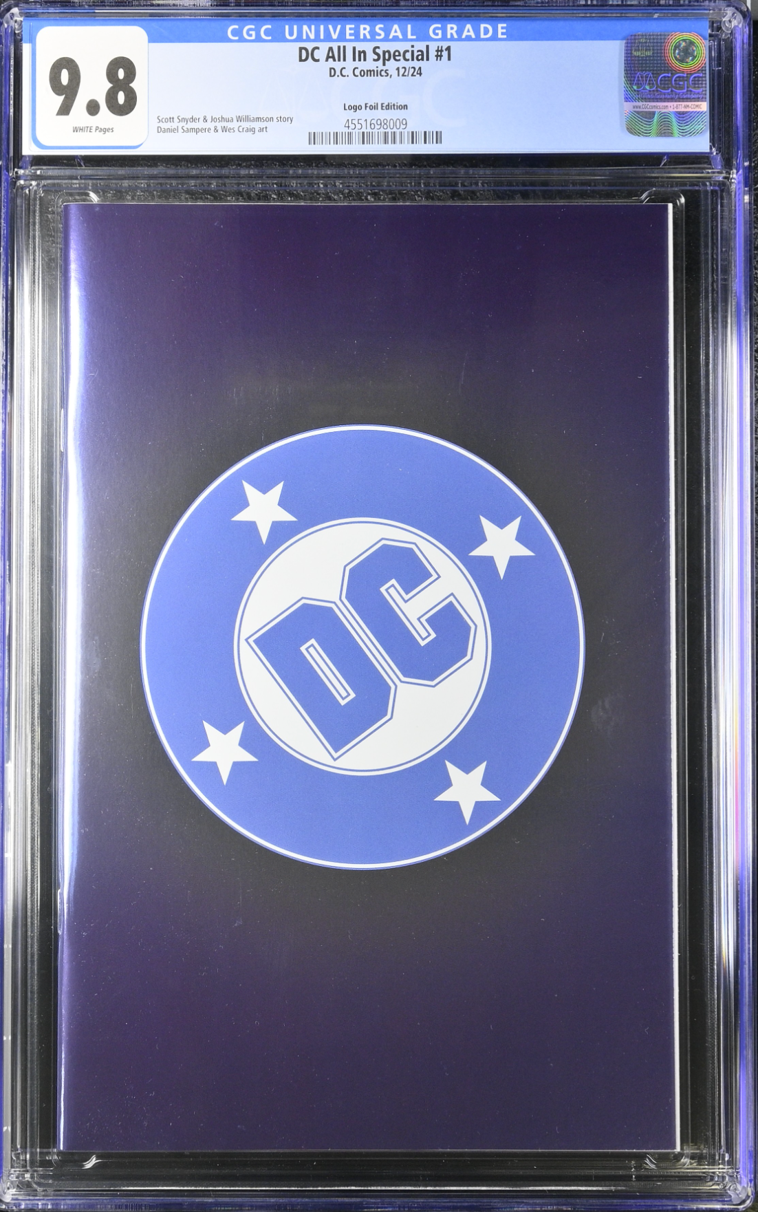DC All In Special #1 Logo Foil Variant CGC 9.8