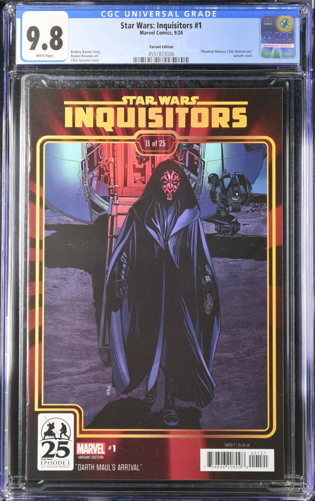 Star Wars: Inquisitors #1 Sprouse Variant CGC 9.8