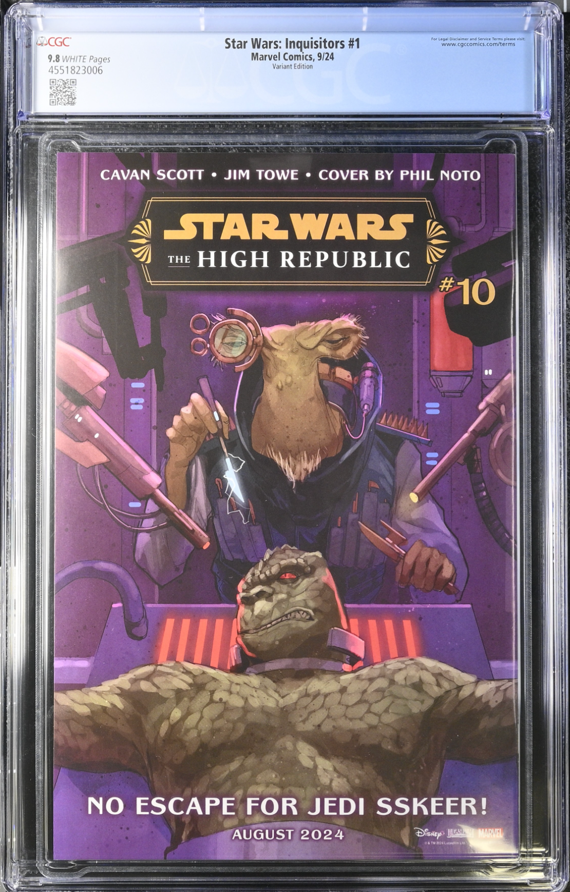 Star Wars: Inquisitors #1 Sprouse Variant CGC 9.8