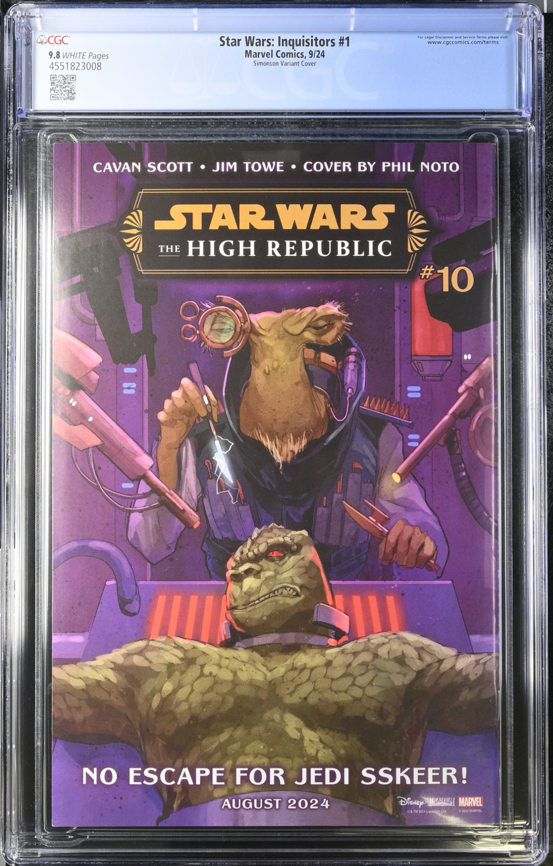 Star Wars: Inquisitors #1 Simonson Variant CGC 9.8