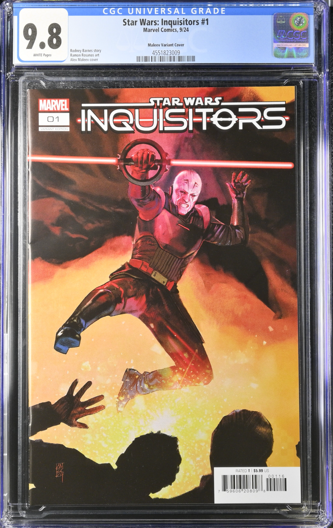 Star Wars: Inquisitors #1 Maleev 1:25 Retailer Incentive Variant CGC 9.8