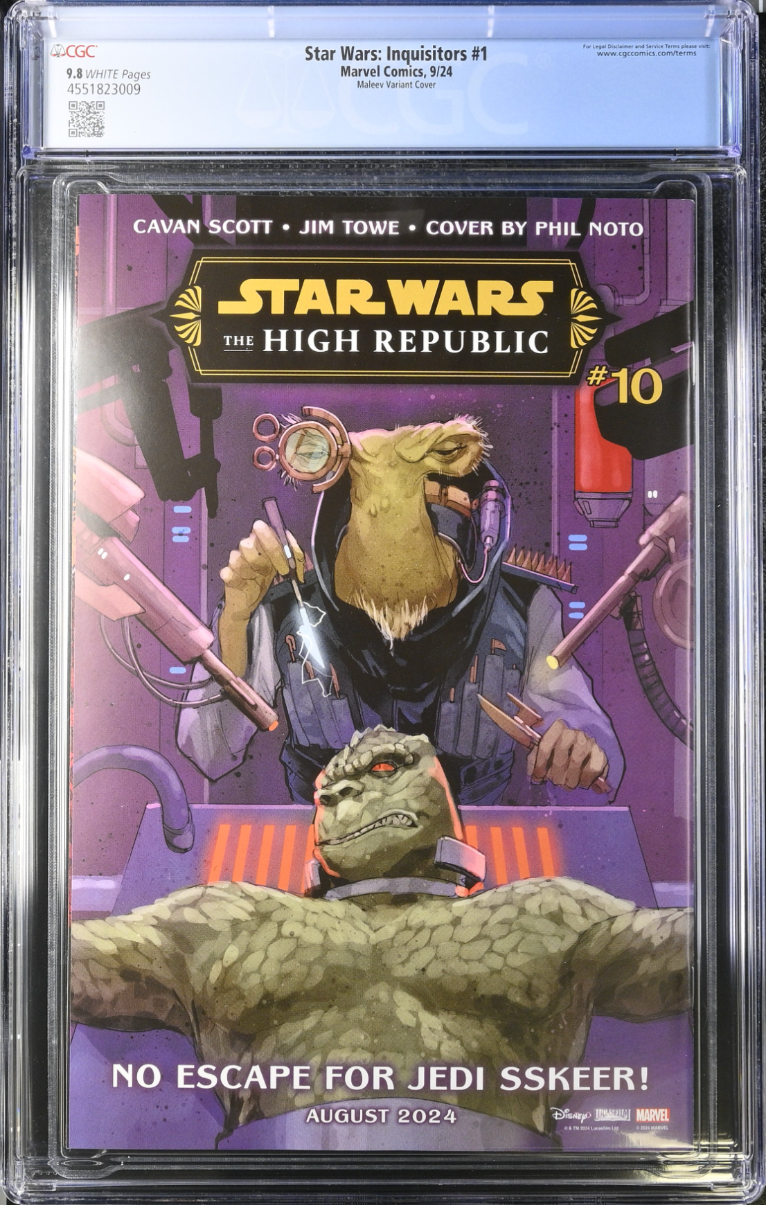 Star Wars: Inquisitors #1 Maleev 1:25 Retailer Incentive Variant CGC 9.8