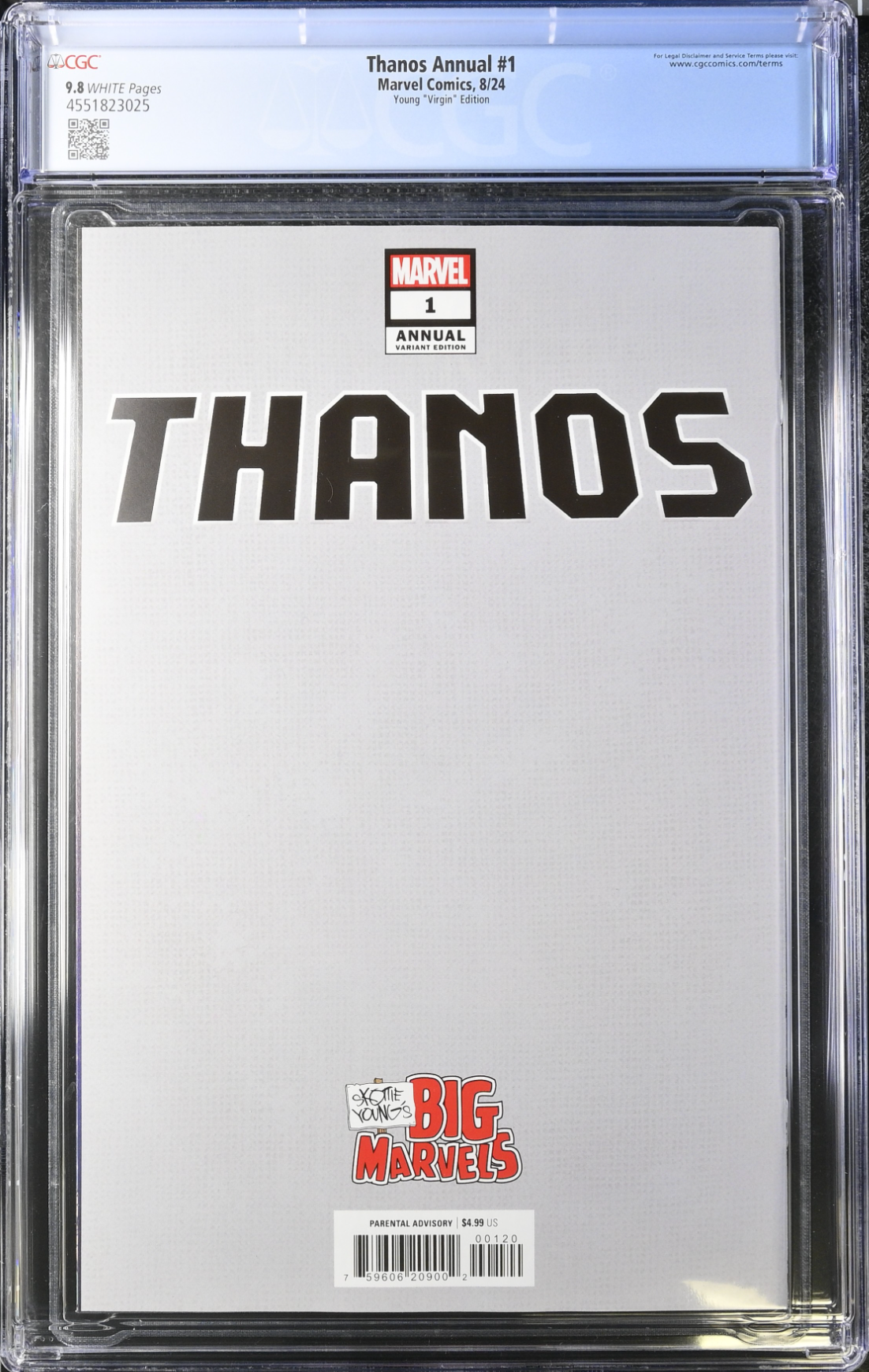 Thanos Annual #1 Young 1:50 Retailer Incentive Variant CGC 9.8