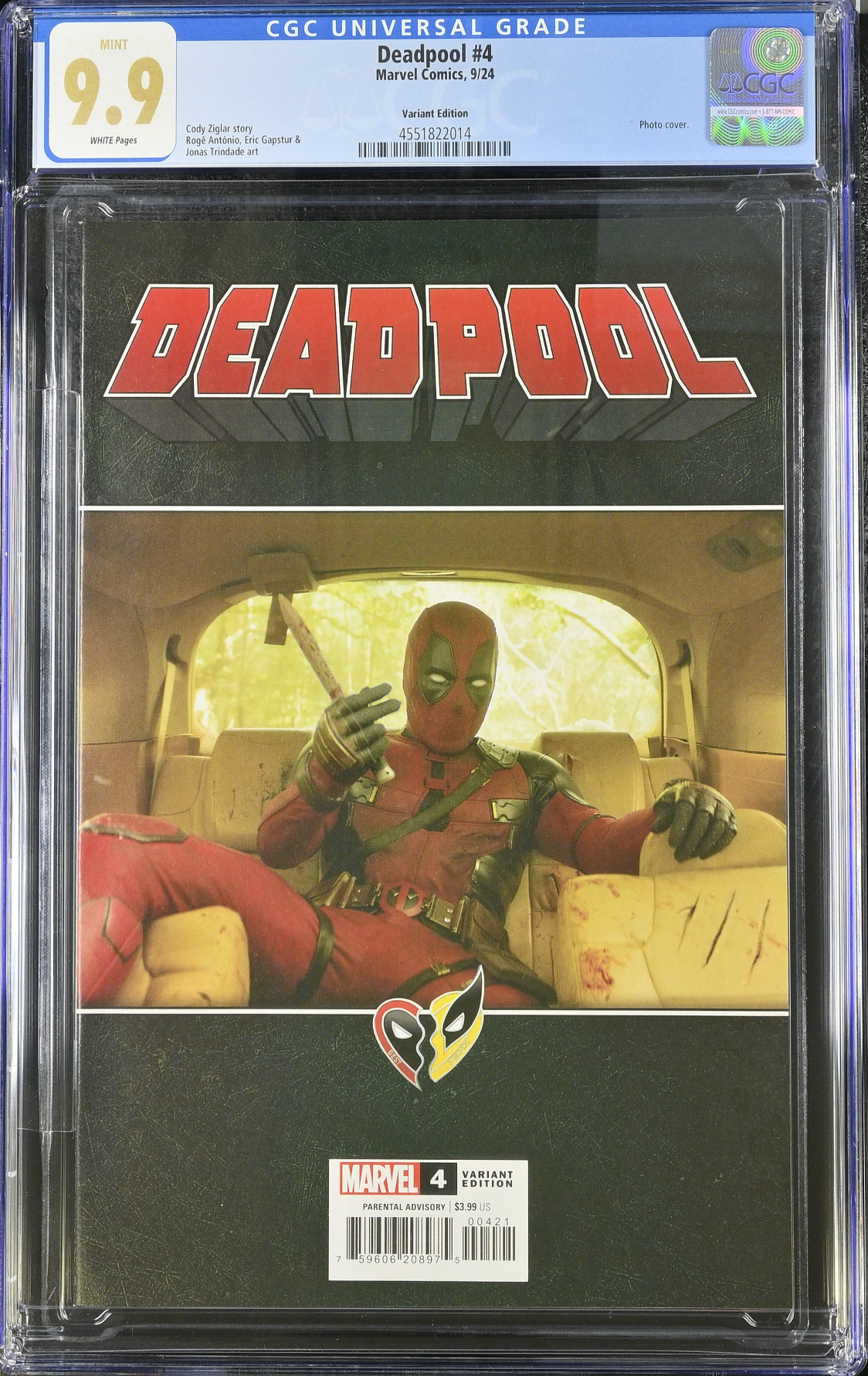 Deadpool #4 Movie Variant CGC 9.9