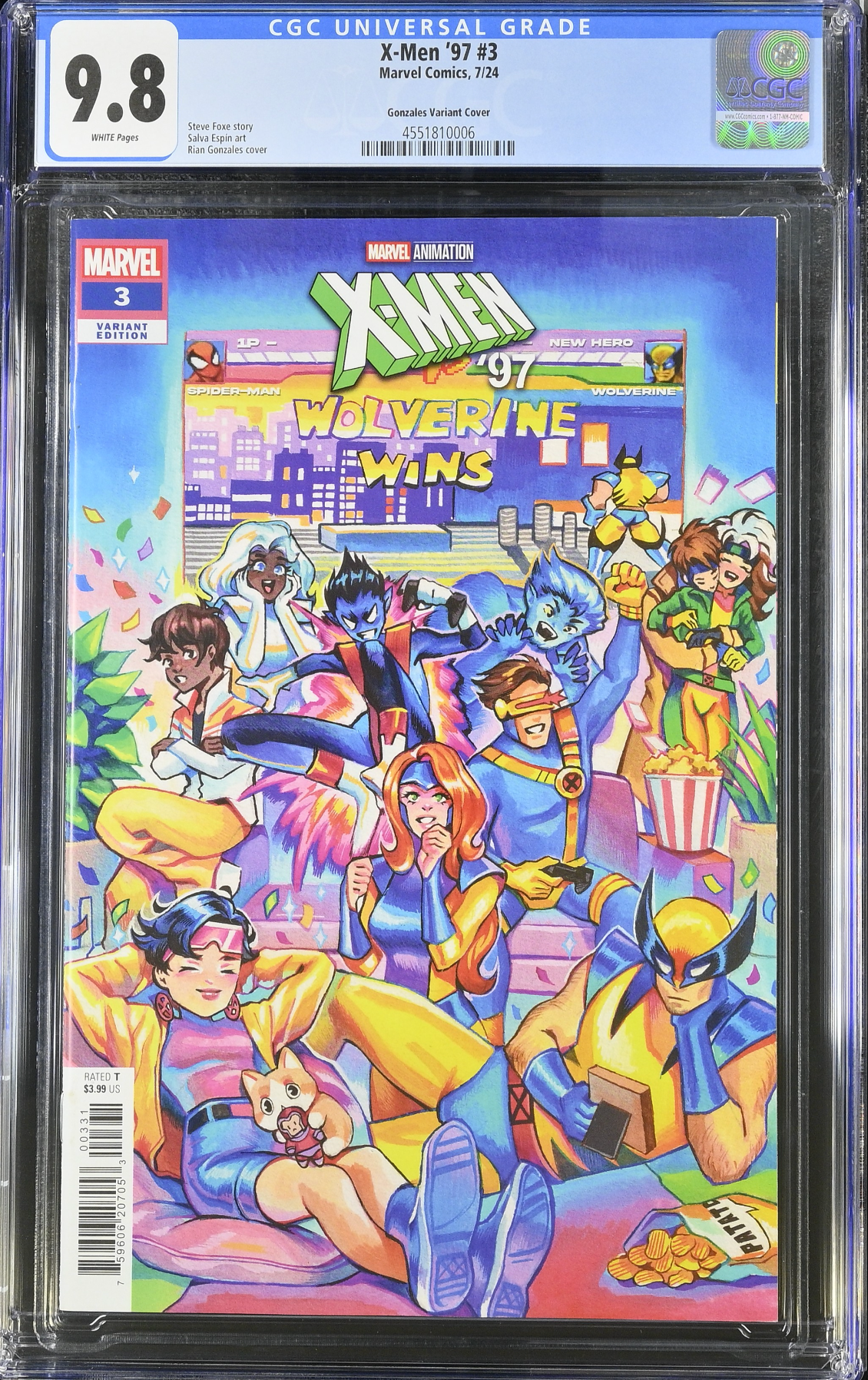 X-Men '97 #3 Gonzales Variant CGC 9.8