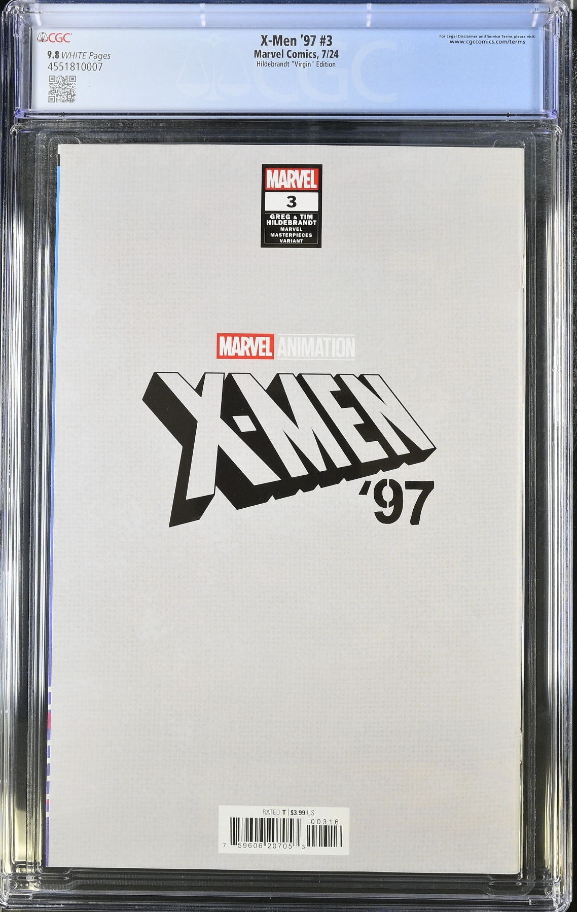 X-Men '97 #3 Hildebrandt 1:50 Virgin Retailer Incentive Variant CGC 9.8