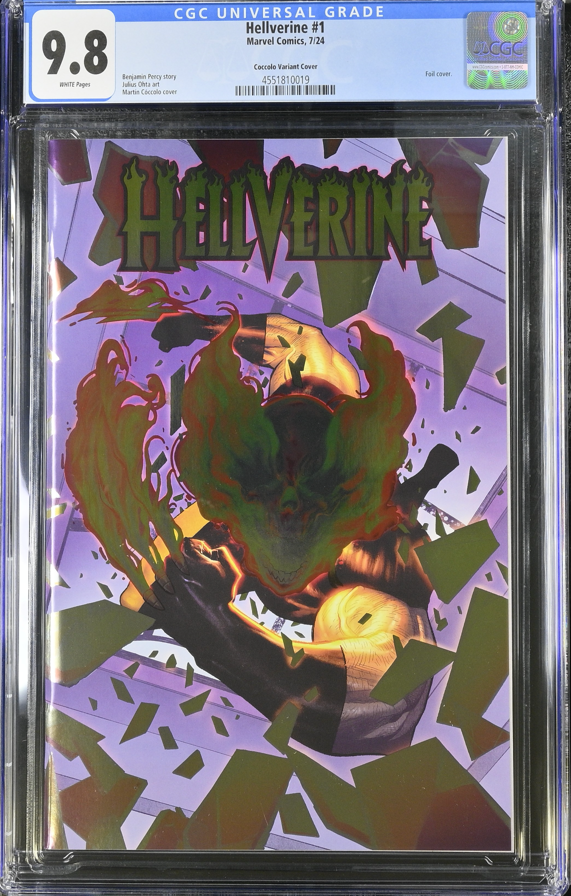 Hellverine #1 Coccolo Foil Variant CGC 9.8