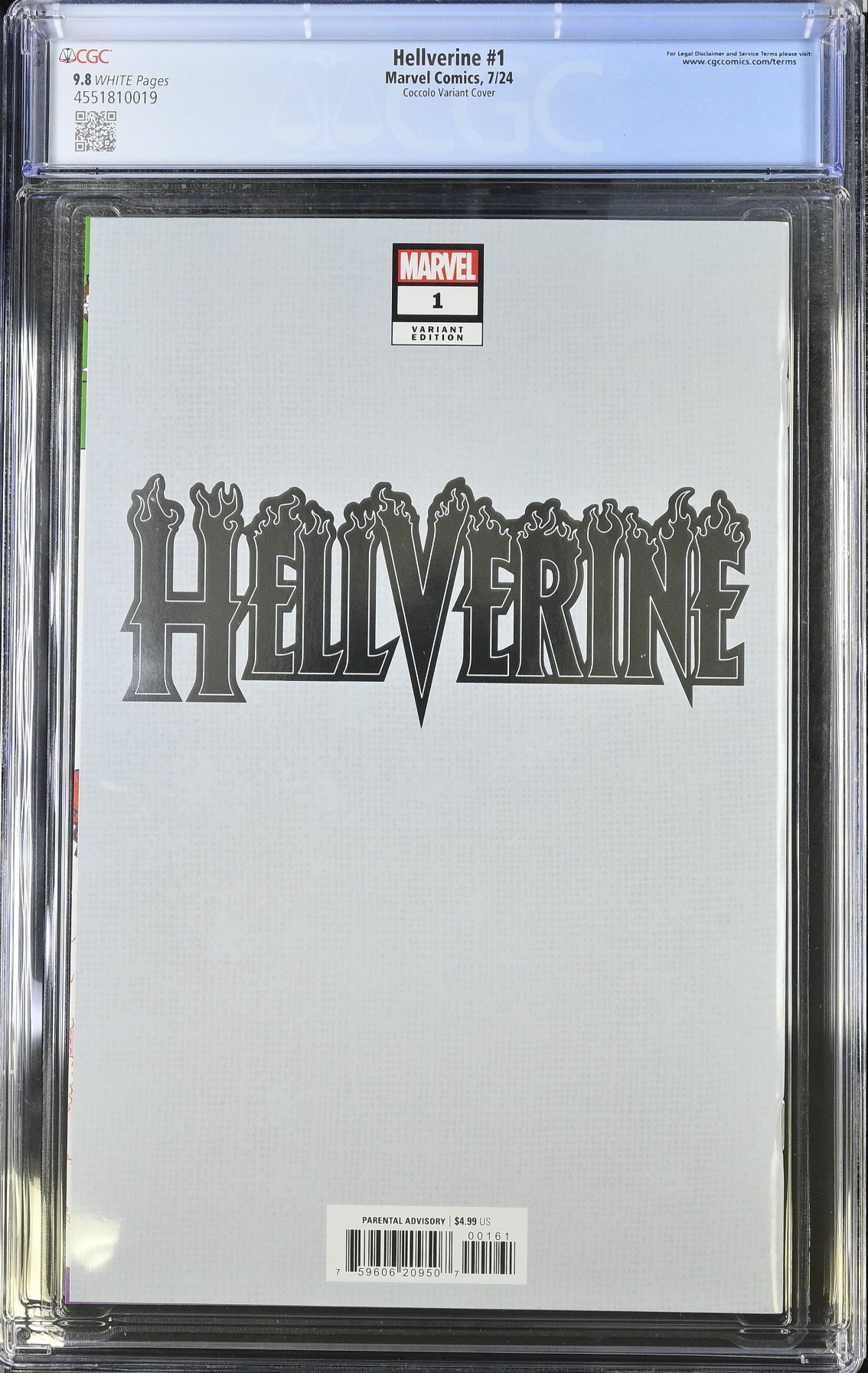 Hellverine #1 Coccolo Foil Variant CGC 9.8