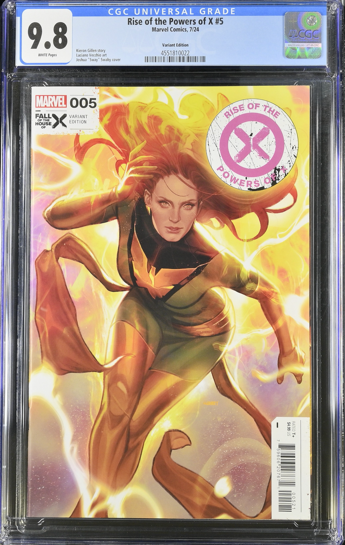 Rise of the Powers of X #5 Swaby Variant CGC 9.8