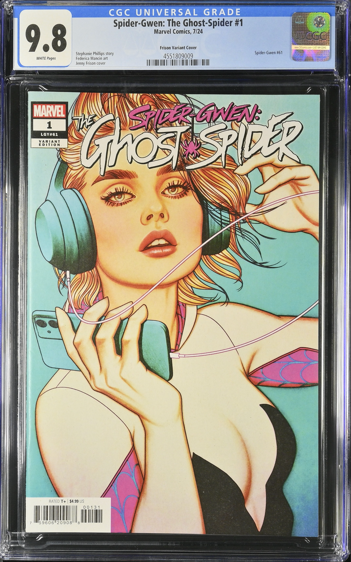 Spider-Gwen: The Ghost Spider #1 Frison Variant CGC 9.8