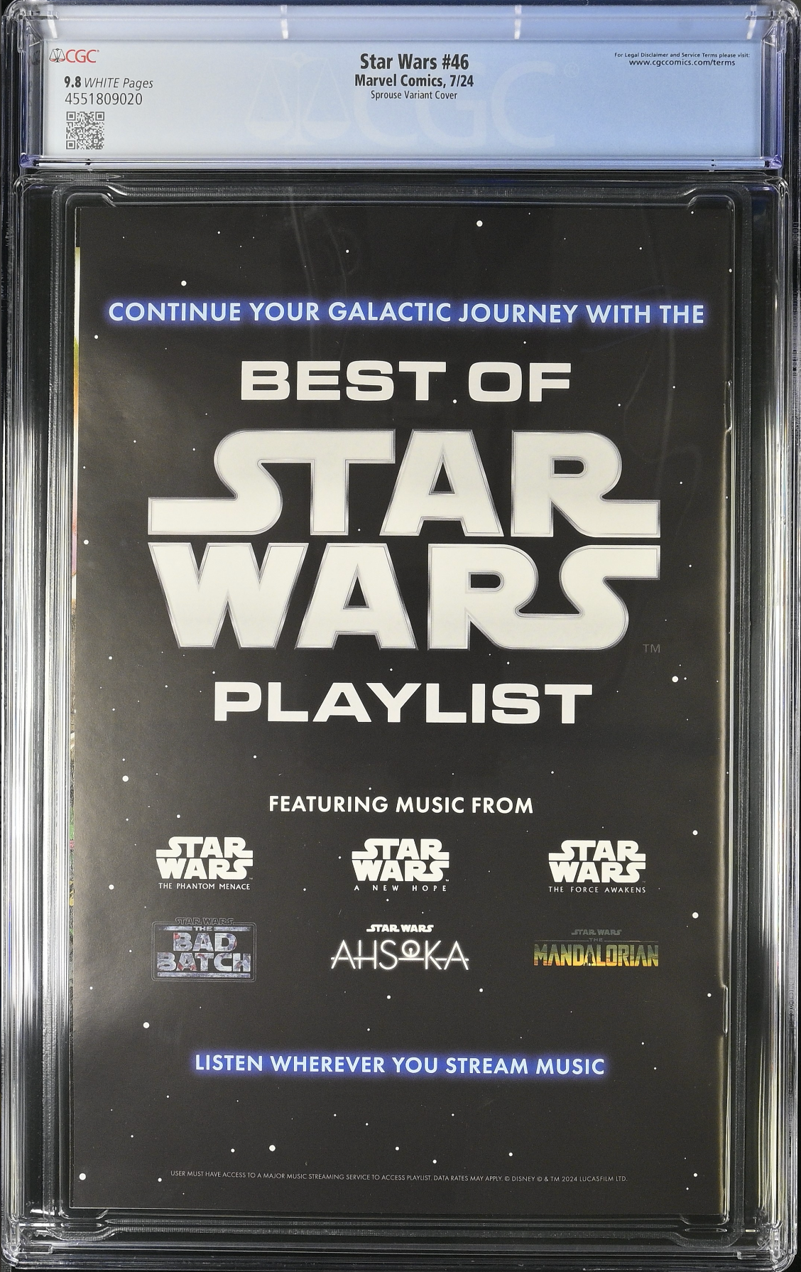 Star Wars #46 Sprouse Variant CGC 9.8