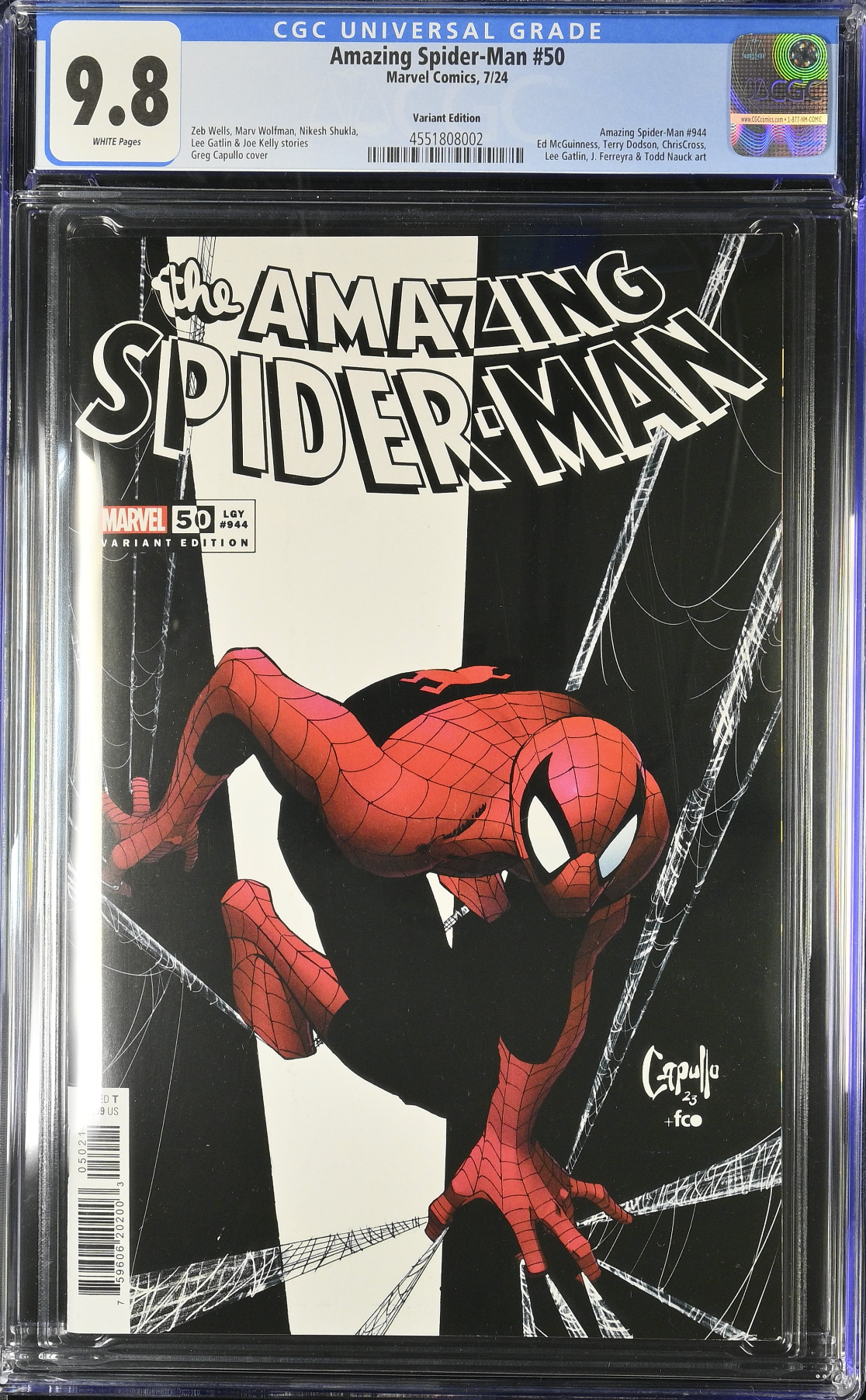 Amazing Spider-Man #50 Capullo Variant CGC 9.8