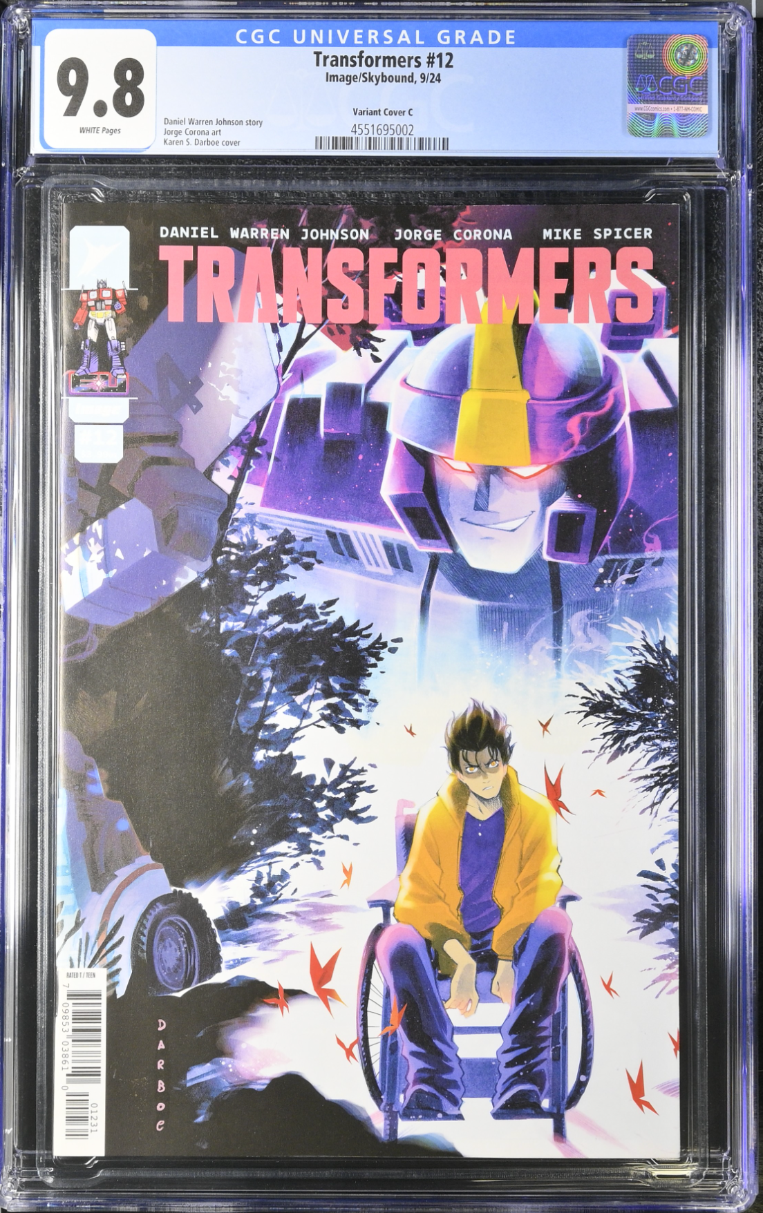 Transformers #12 Darboe 1:10 Retailer Incentive Variant CGC 9.8