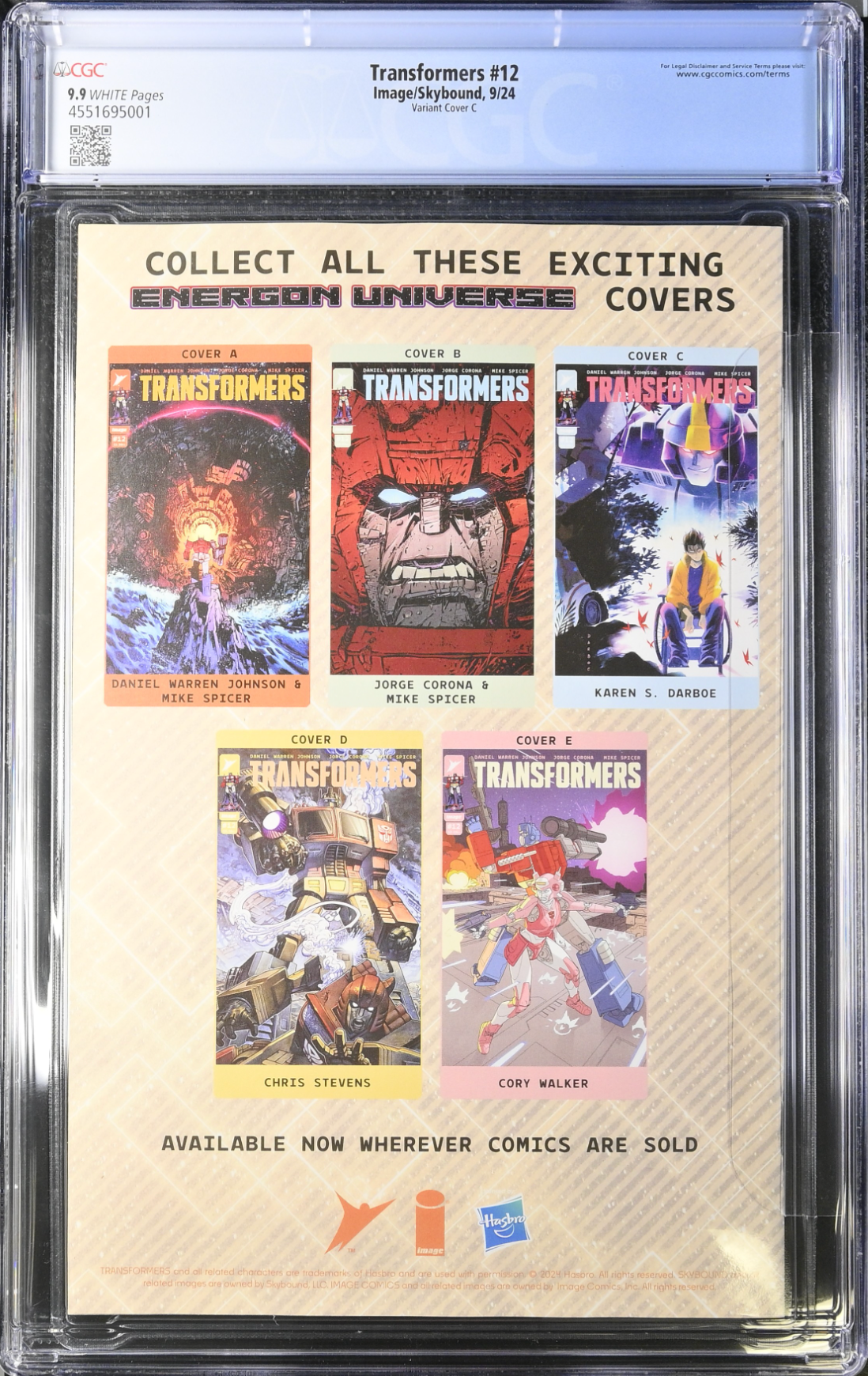 Transformers #12 Darboe 1:10 Retailer Incentive Variant CGC 9.9