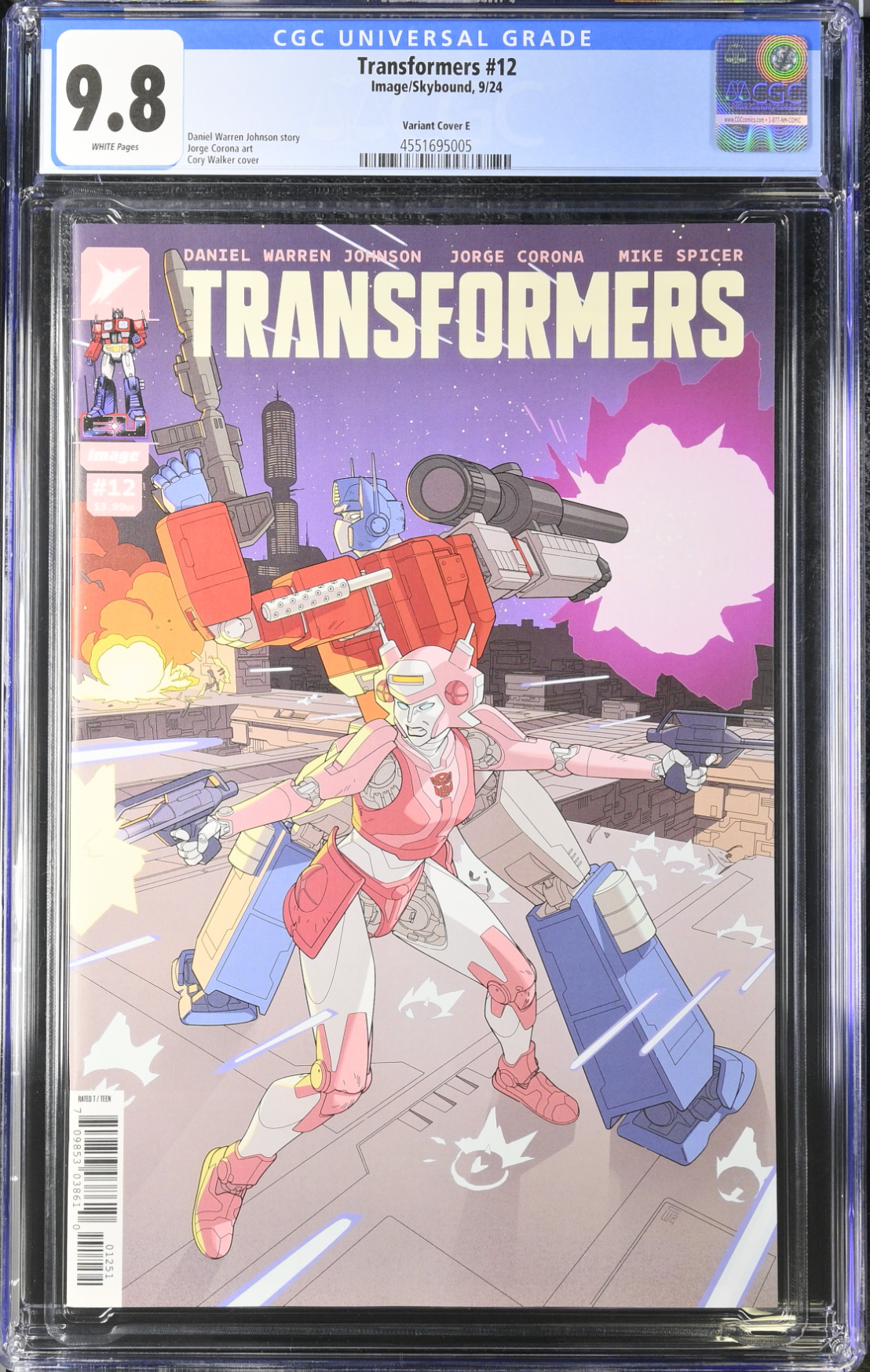 Transformers #12 Walker Variant 1:50 Retailer Incentive Variant CGC 9.8