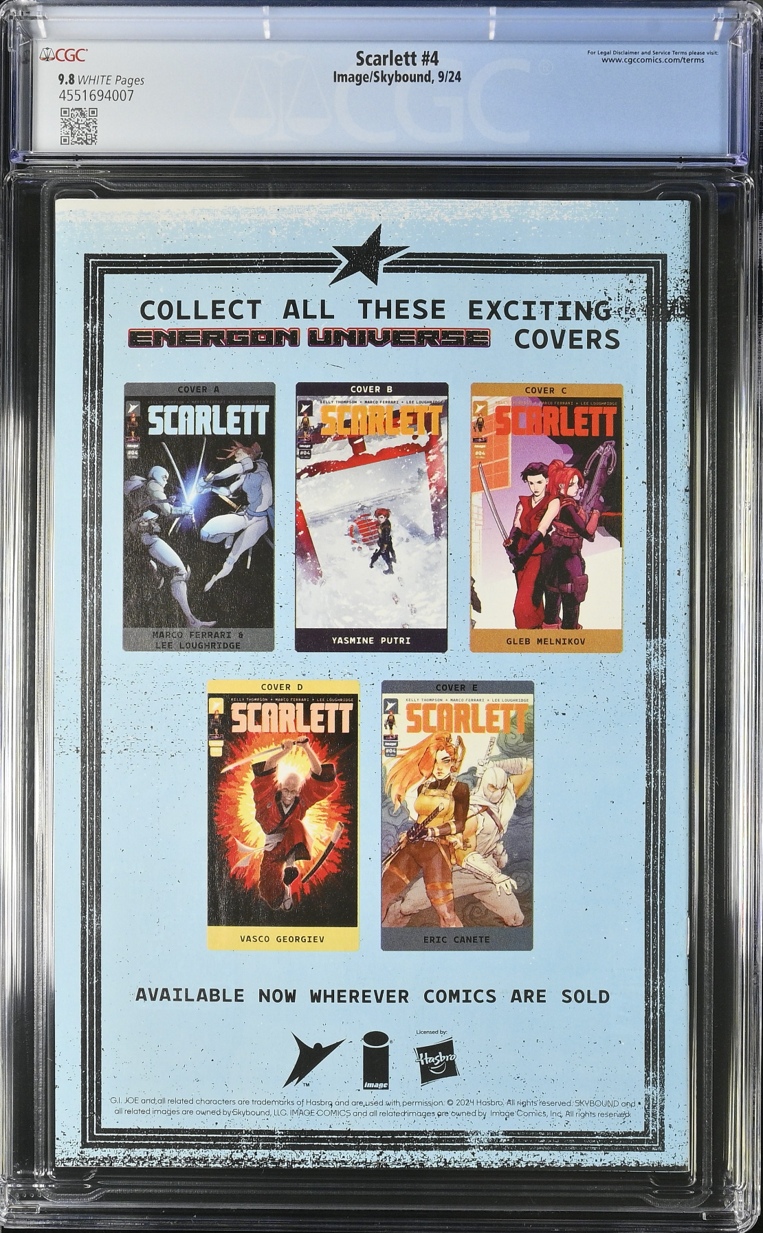 Scarlett #4 CGC 9.8