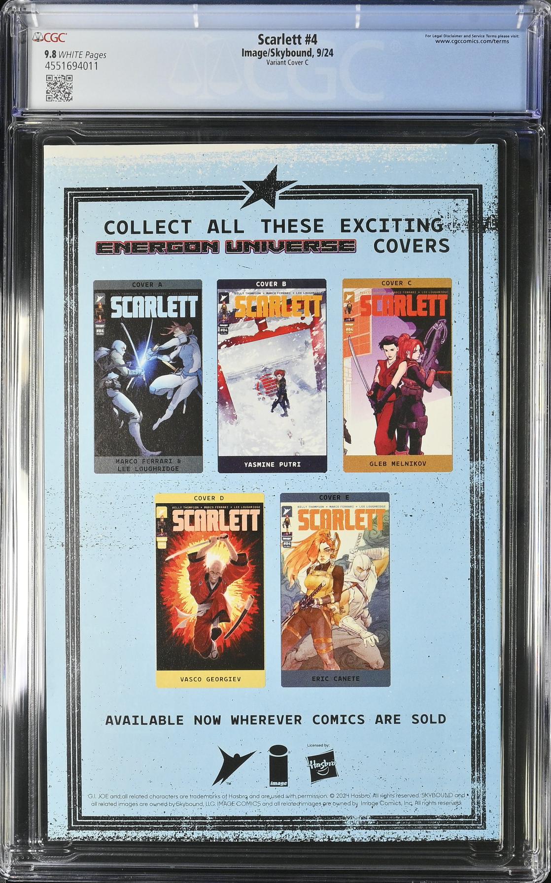 Scarlett #4 Melnikov 1:10 Retailer Incentive Variant CGC 9.8