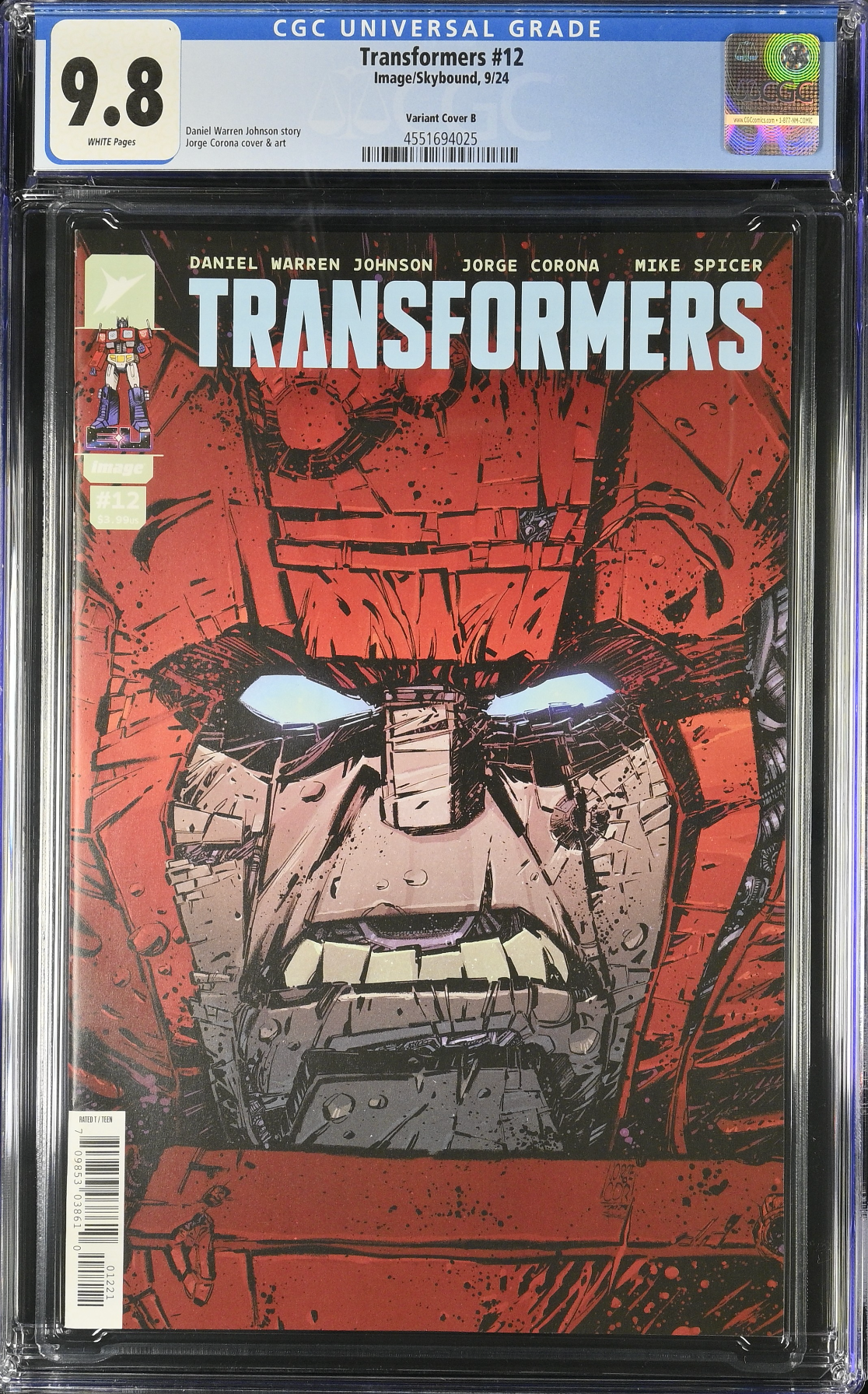 Transformers #12 Corona Variant CGC 9.8