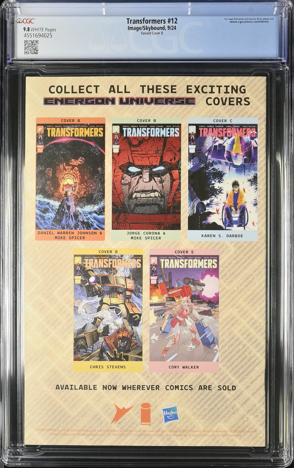 Transformers #12 Corona Variant CGC 9.8