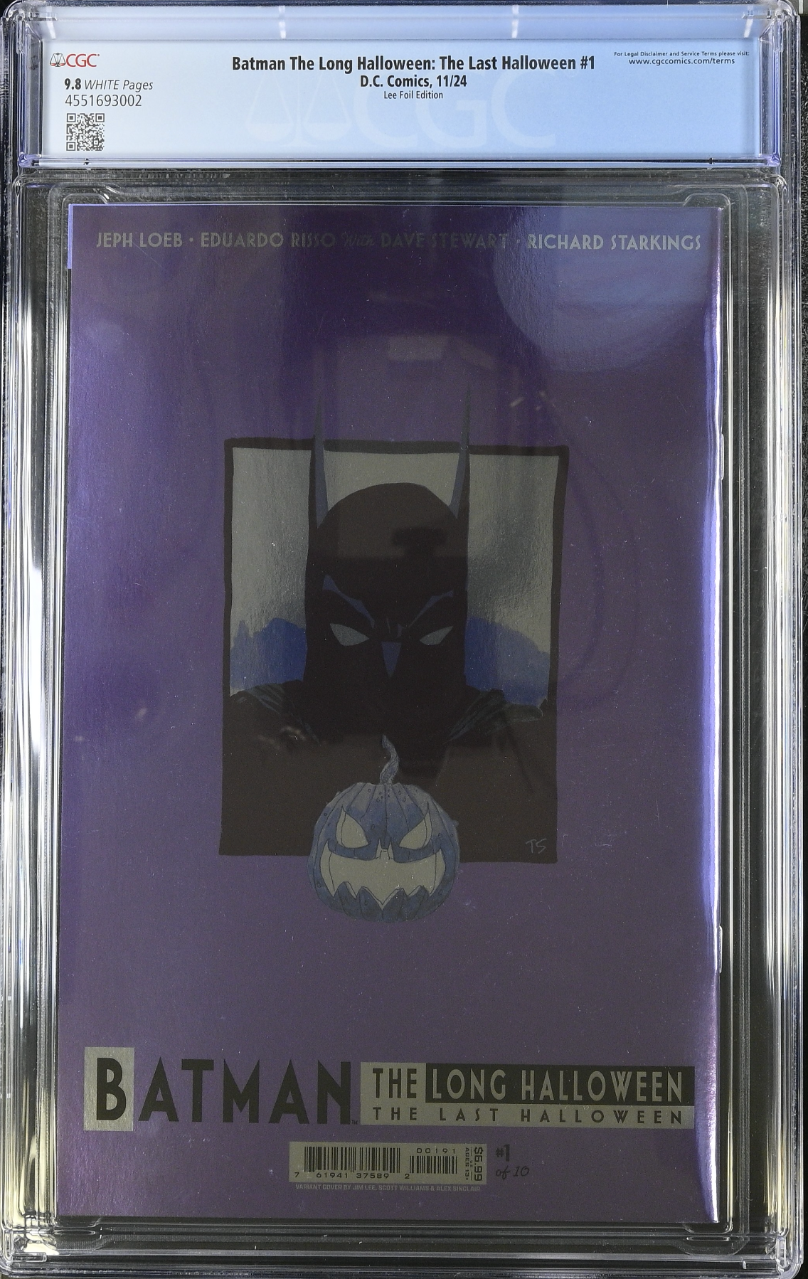 Batman: The Long Halloween - The Last Halloween #1 Jim Lee Foil Variant CGC 9.8