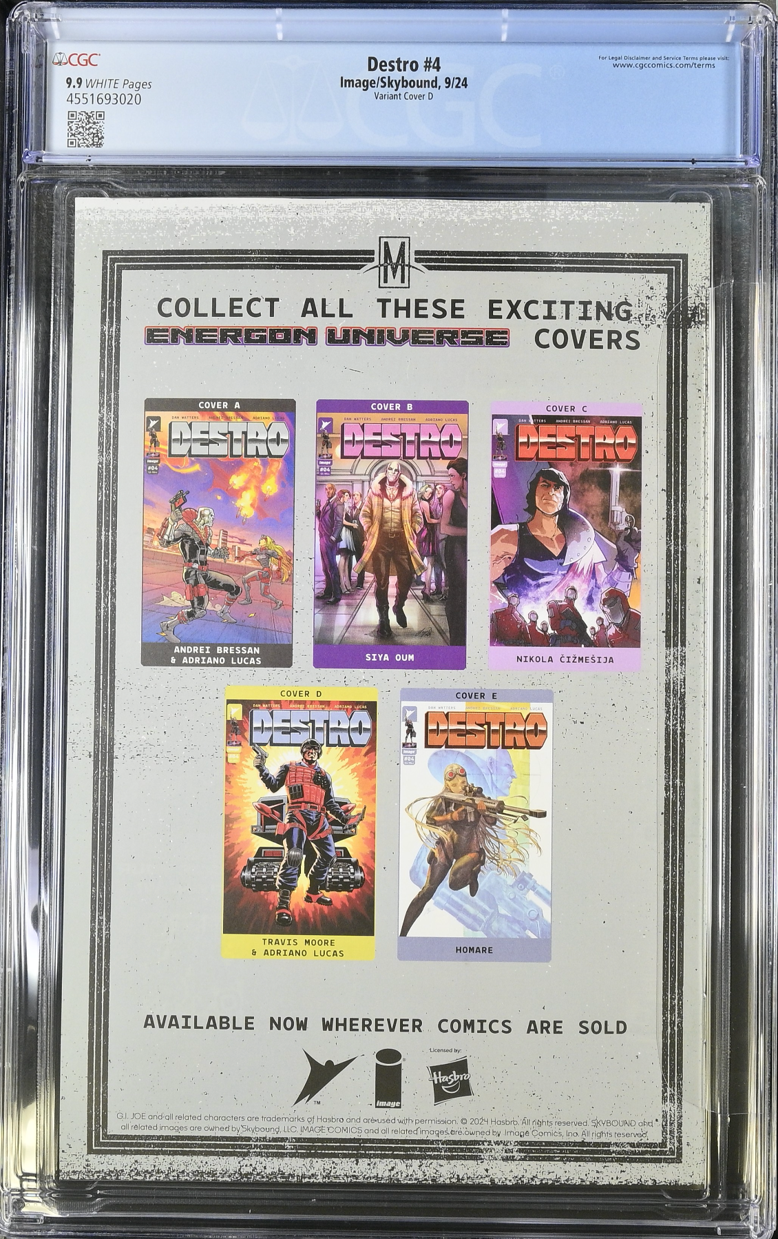 Destro #4 Moore 1:25 Retailer Incentive Variant CGC 9.9