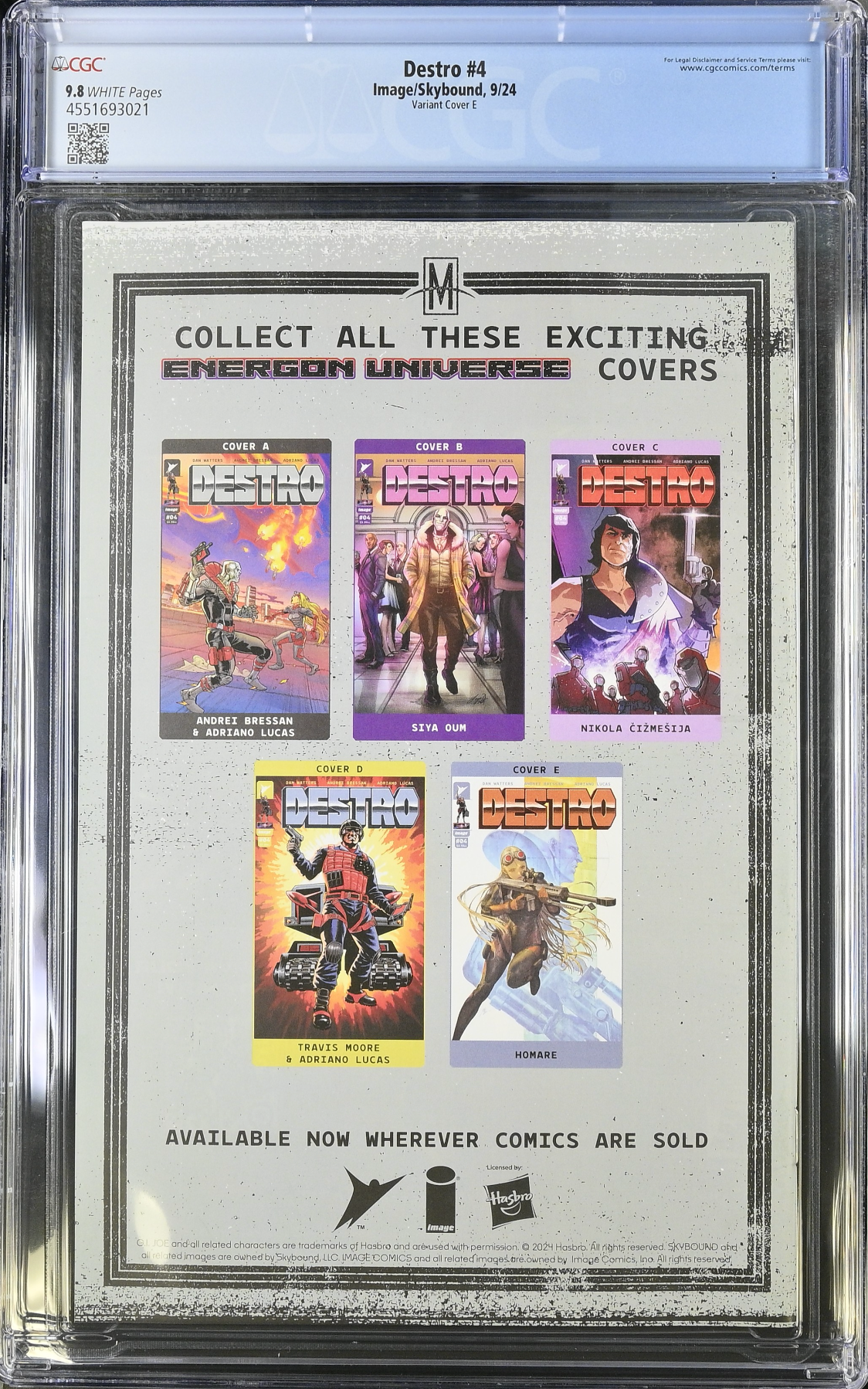 Destro #4 Homare 1:50 Retailer Incentive Variant CGC 9.8