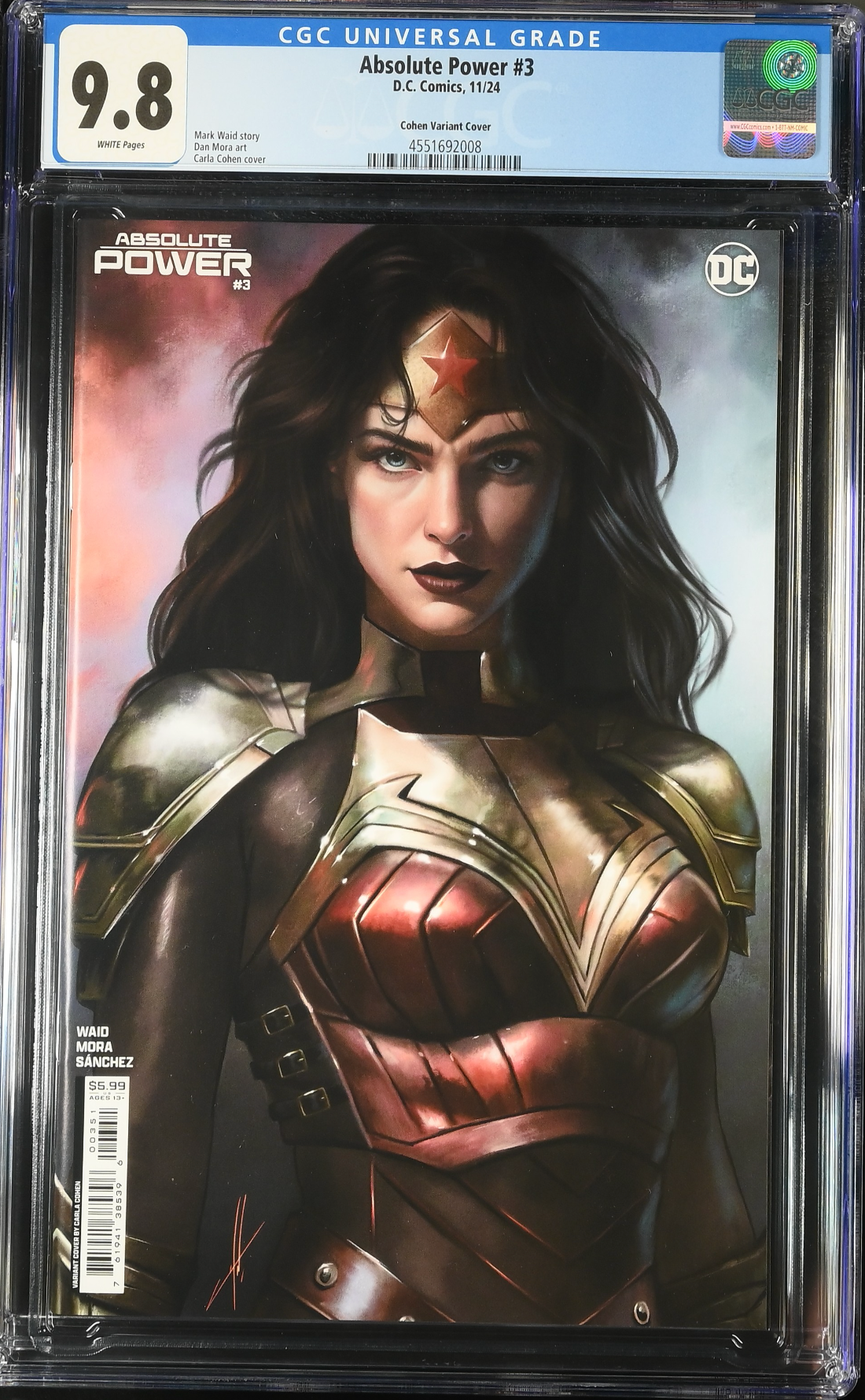 Absolute Power #3 Cohen Variant CGC 9.8