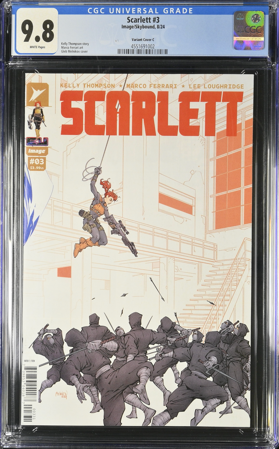 Scarlett #3 Melnikov 1:10 Retailer Incentive Variant CGC 9.8