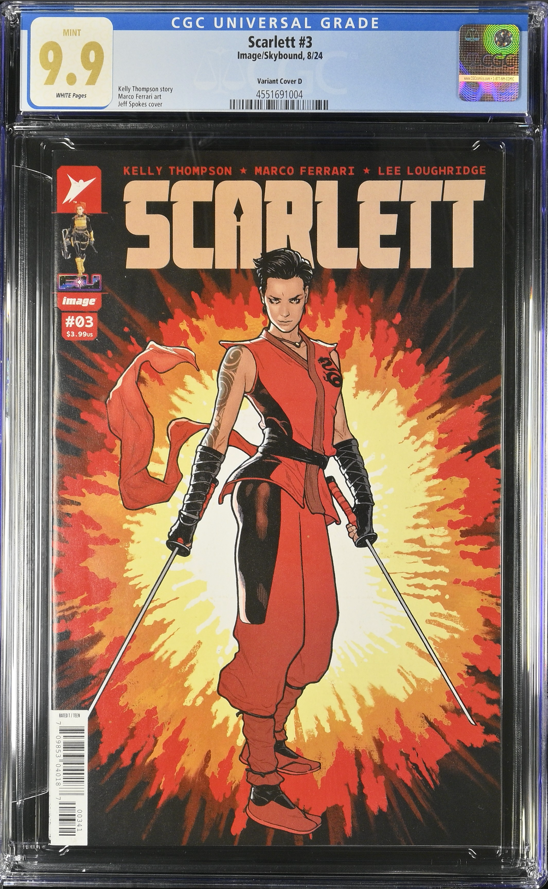 Scarlett #3 Spokes 1:25 Retailer Incentive Variant CGC 9.9