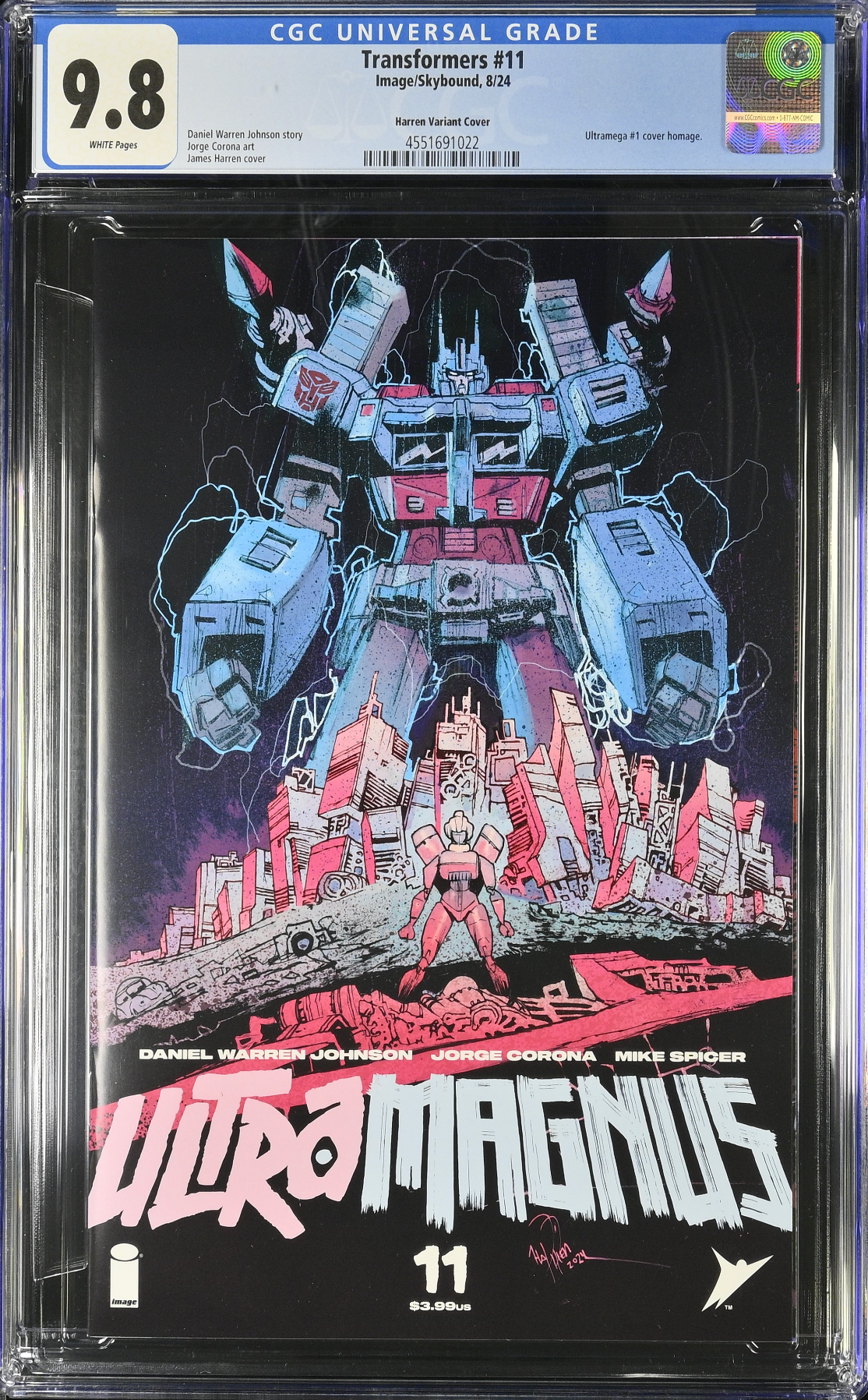 Transformers #11 Harren Surprise Variant CGC 9.8