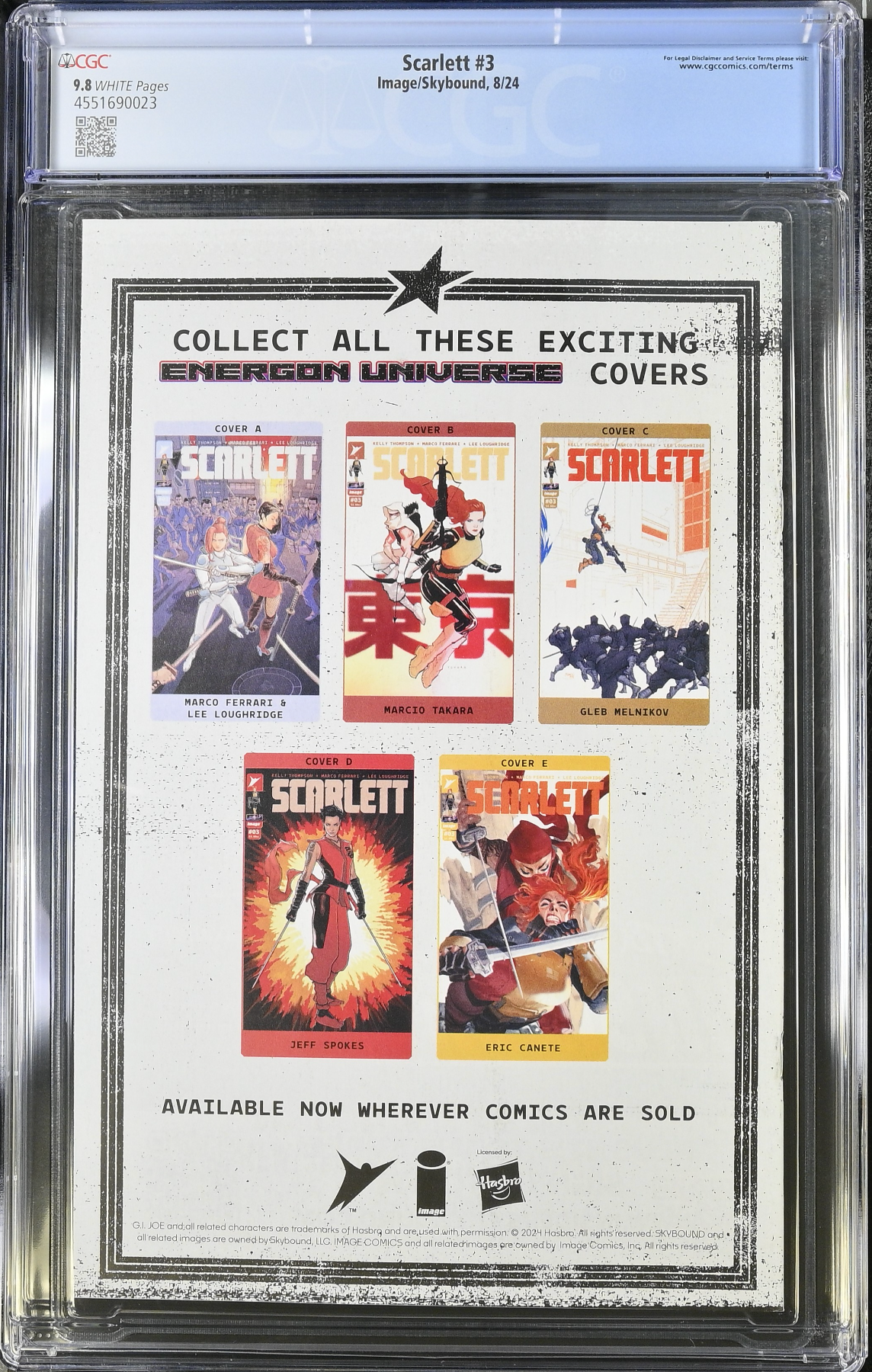 Scarlett #3 CGC 9.8