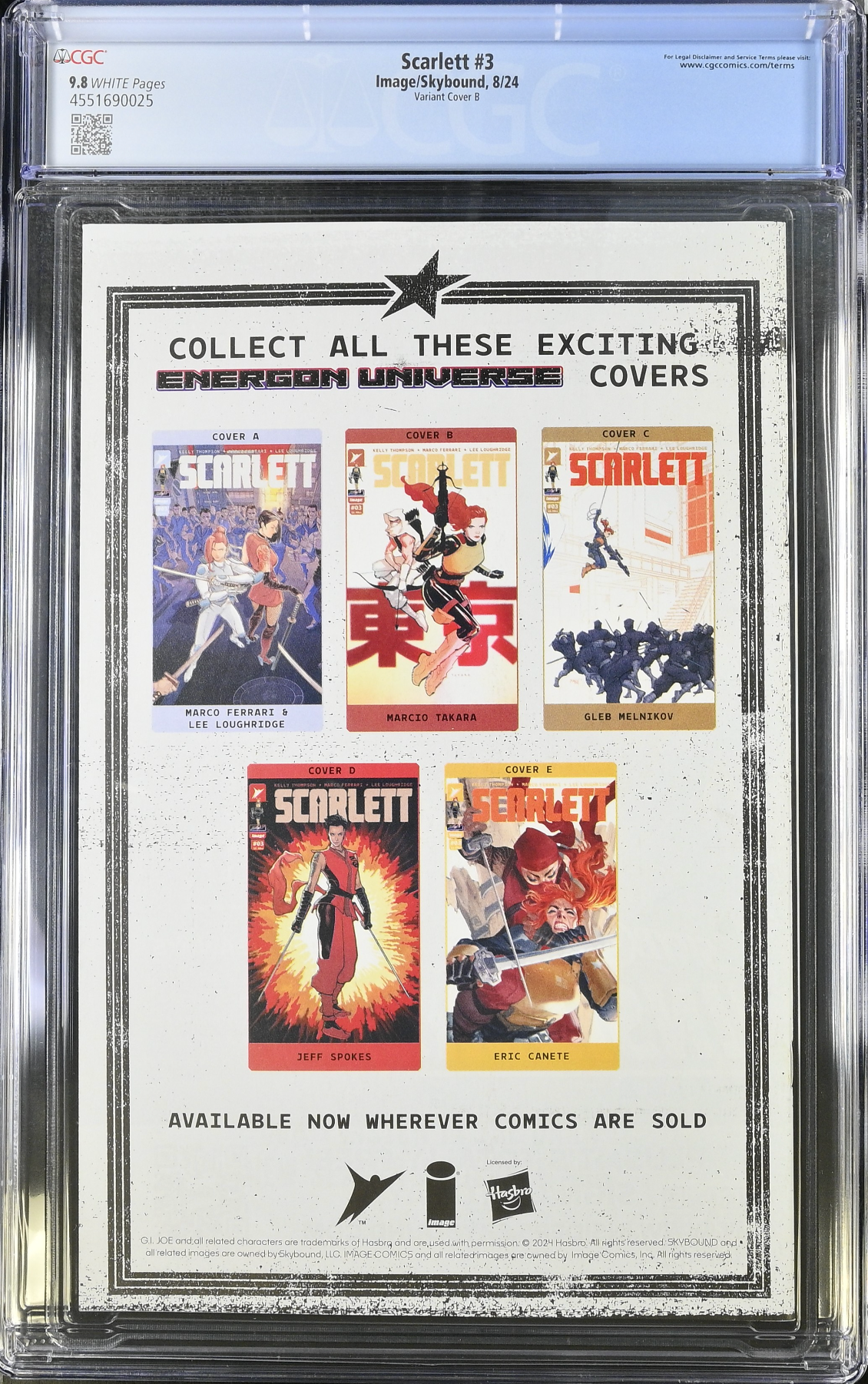 Scarlett #3 Takara Variant CGC 9.8