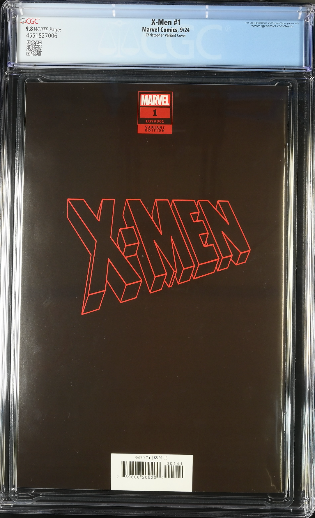 X-Men #1 Christopher Negative Space Variant CGC 9.8