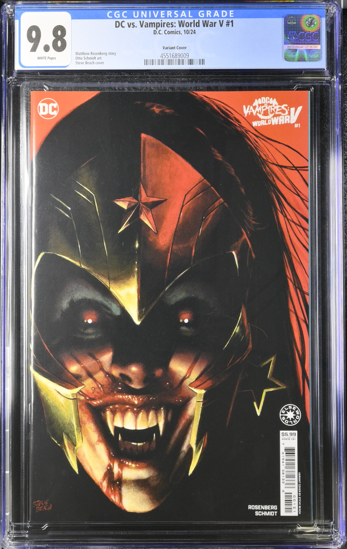 DC vs. Vampires: World War V #1 Beach Variant CGC 9.8