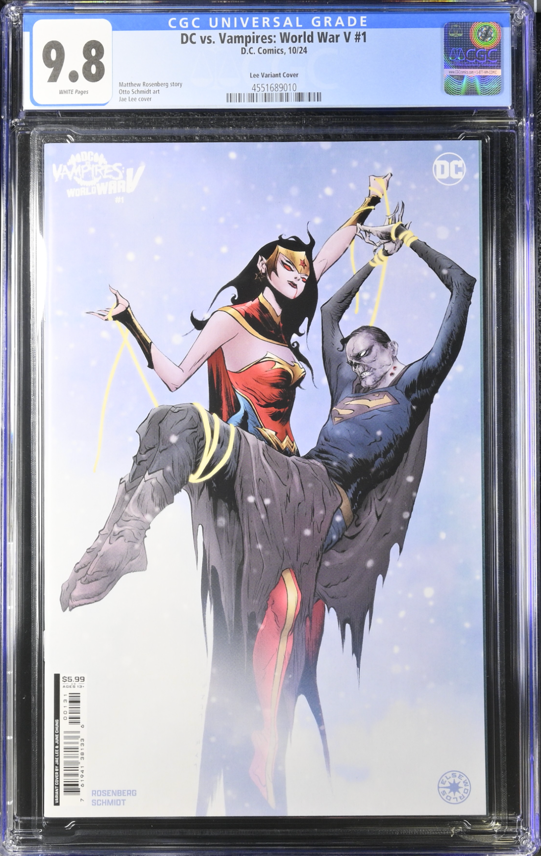 DC vs. Vampires: World War V #1 Jae Lee Variant CGC 9.8