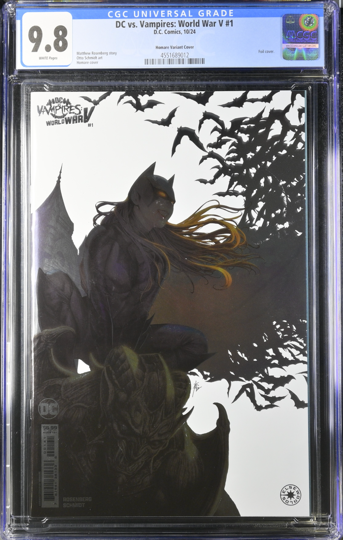 DC vs. Vampires: World War V #1 Homare Foil Variant CGC 9.8