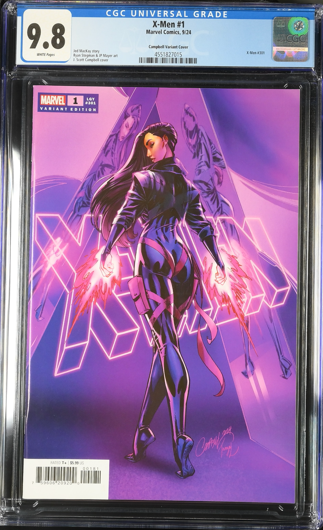 X-Men #1 J. Scott Campbell Pyslocke Variant CGC 9.8