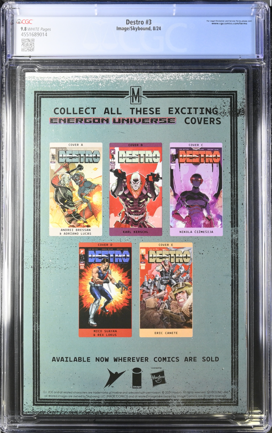 Destro #3 CGC 9.8